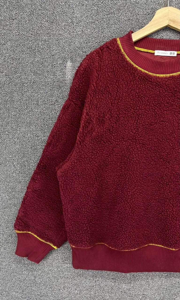 JW Anderson J.W.Anderson X Uniqlo Deep Pile Fleece Red Sweatshirt Size L / US 10 / IT 46 - 3 Thumbnail