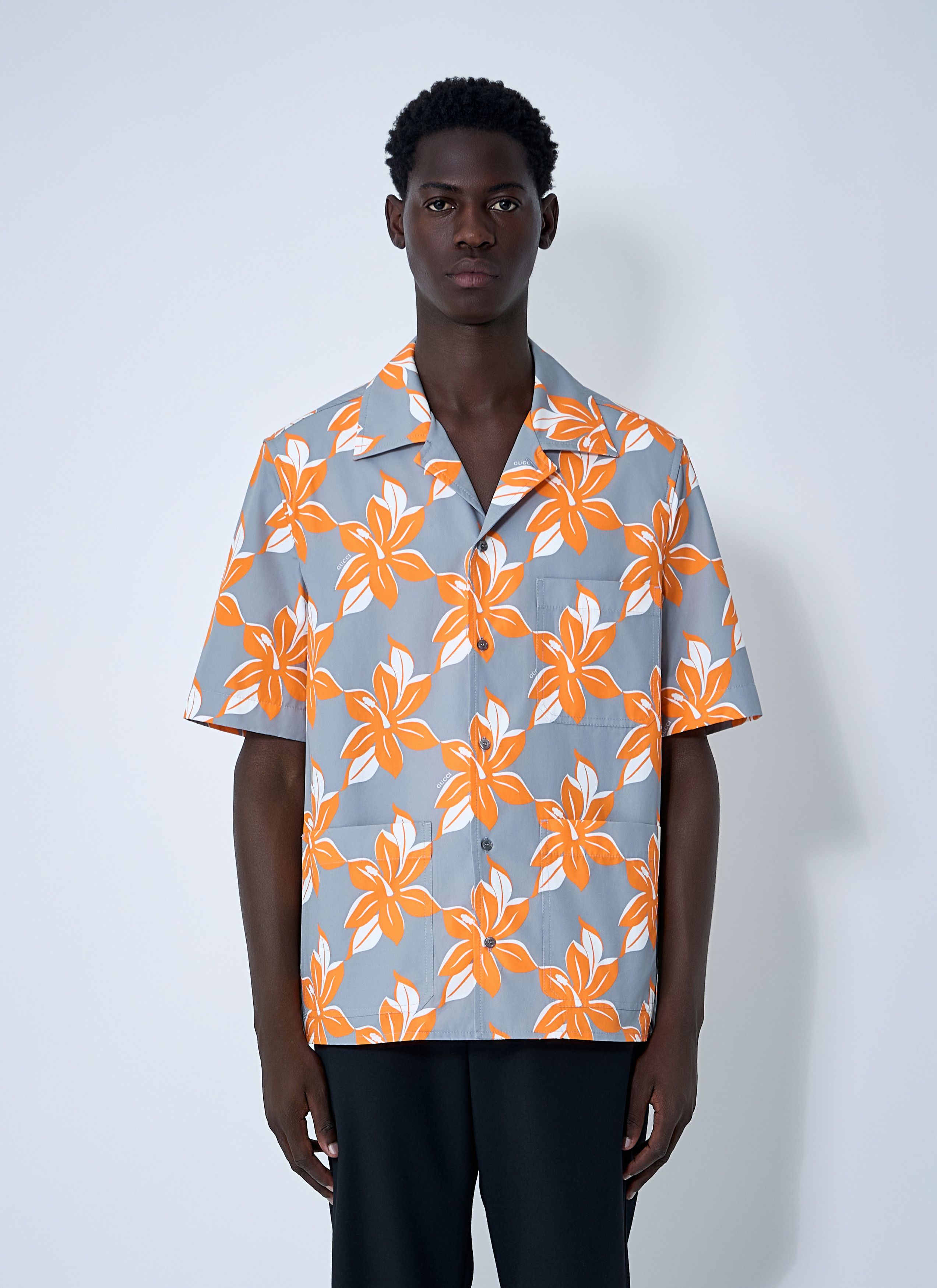 Gucci Printed Cotton Poplin Shirt Size US S / EU 44-46 / 1 - 1 Thumbnail