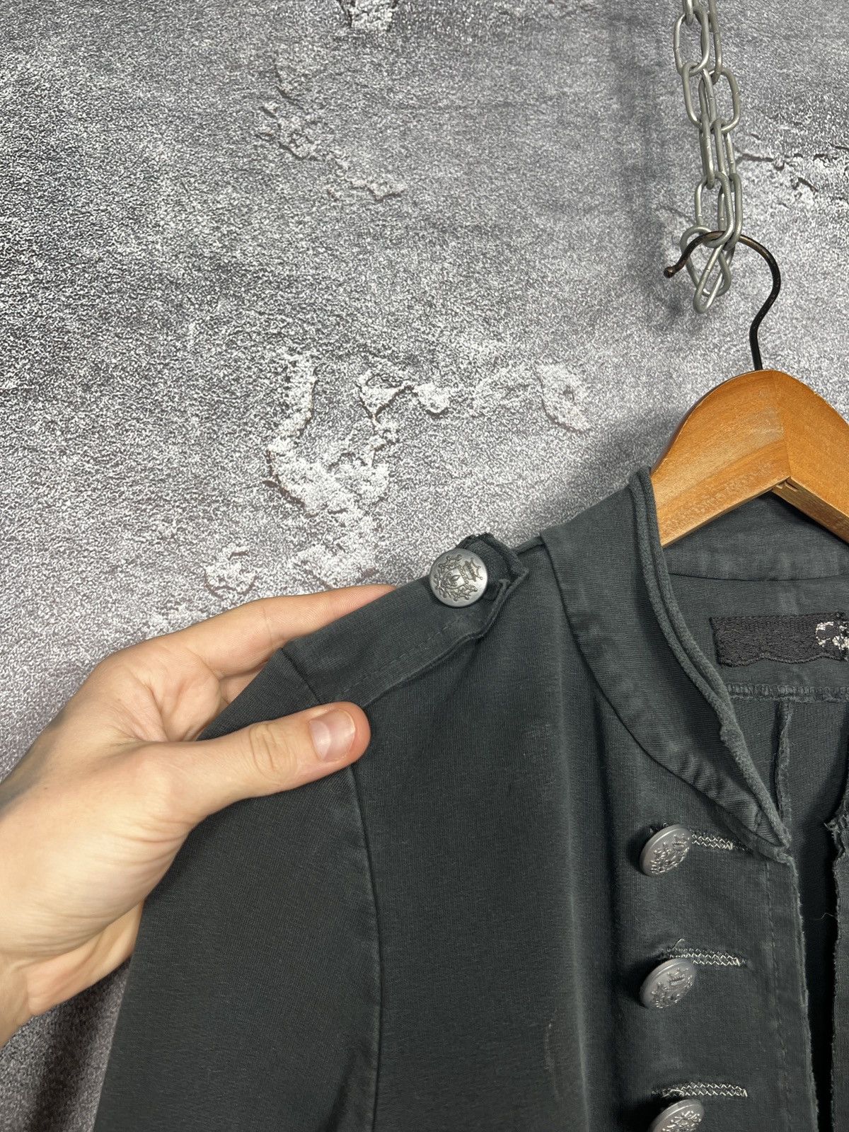 Hysteric Glamour 00s Military Napoleon Washed Jacket Gothic Balmain Style Size M / US 6-8 / IT 42-44 - 5 Thumbnail