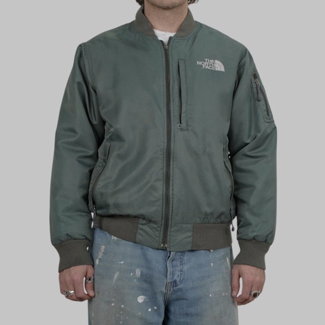The North Face Vintage The North Face Green Sun Faded Bomber Jacket Size US XL / EU 56 / 4 - 5 Thumbnail