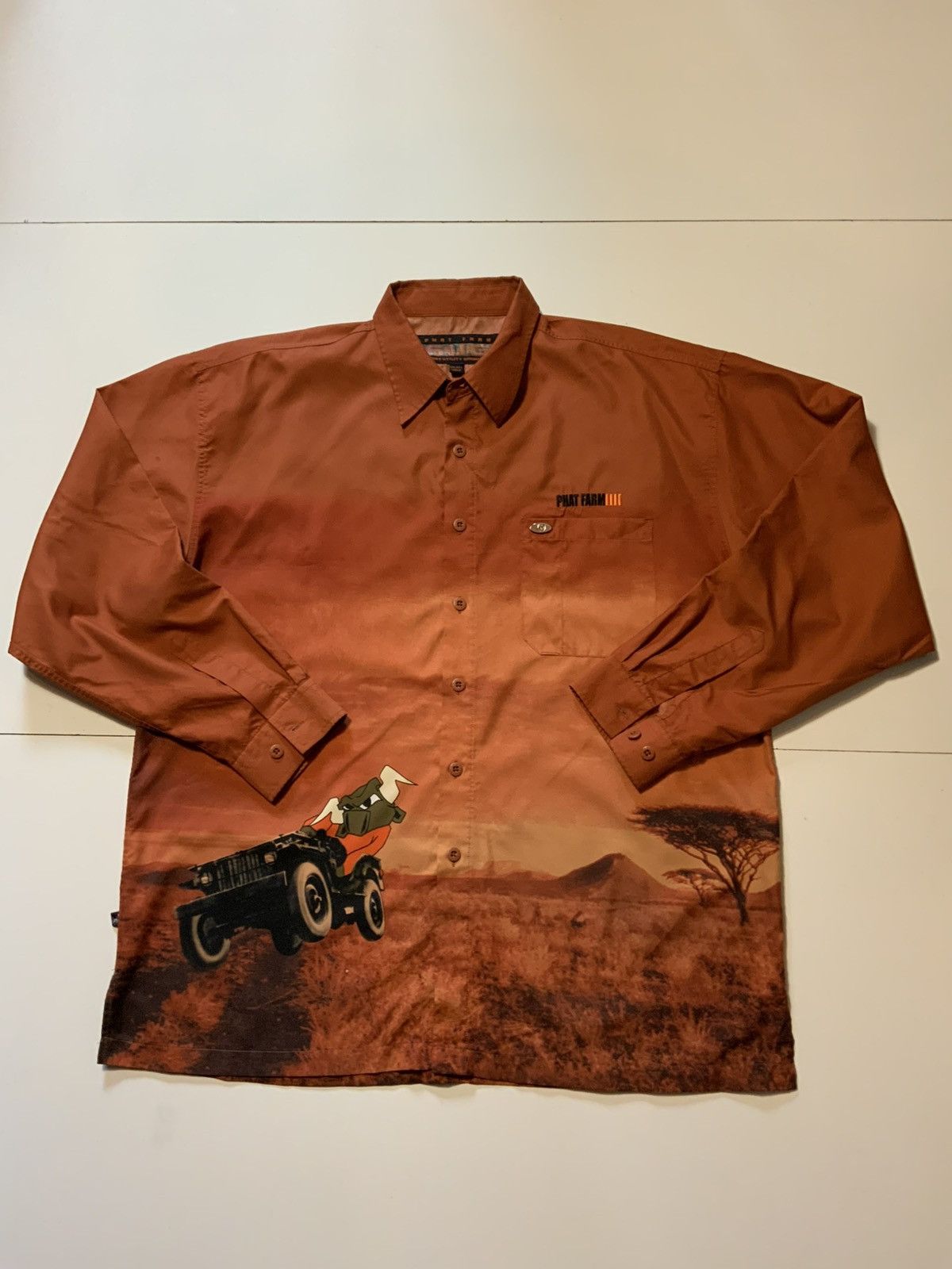 Phat Farm Vintage Phat Farm S.U.G. Sport Bull Racing Button Shirt Size US XXL / EU 58 / 5 - 2 Thumbnail