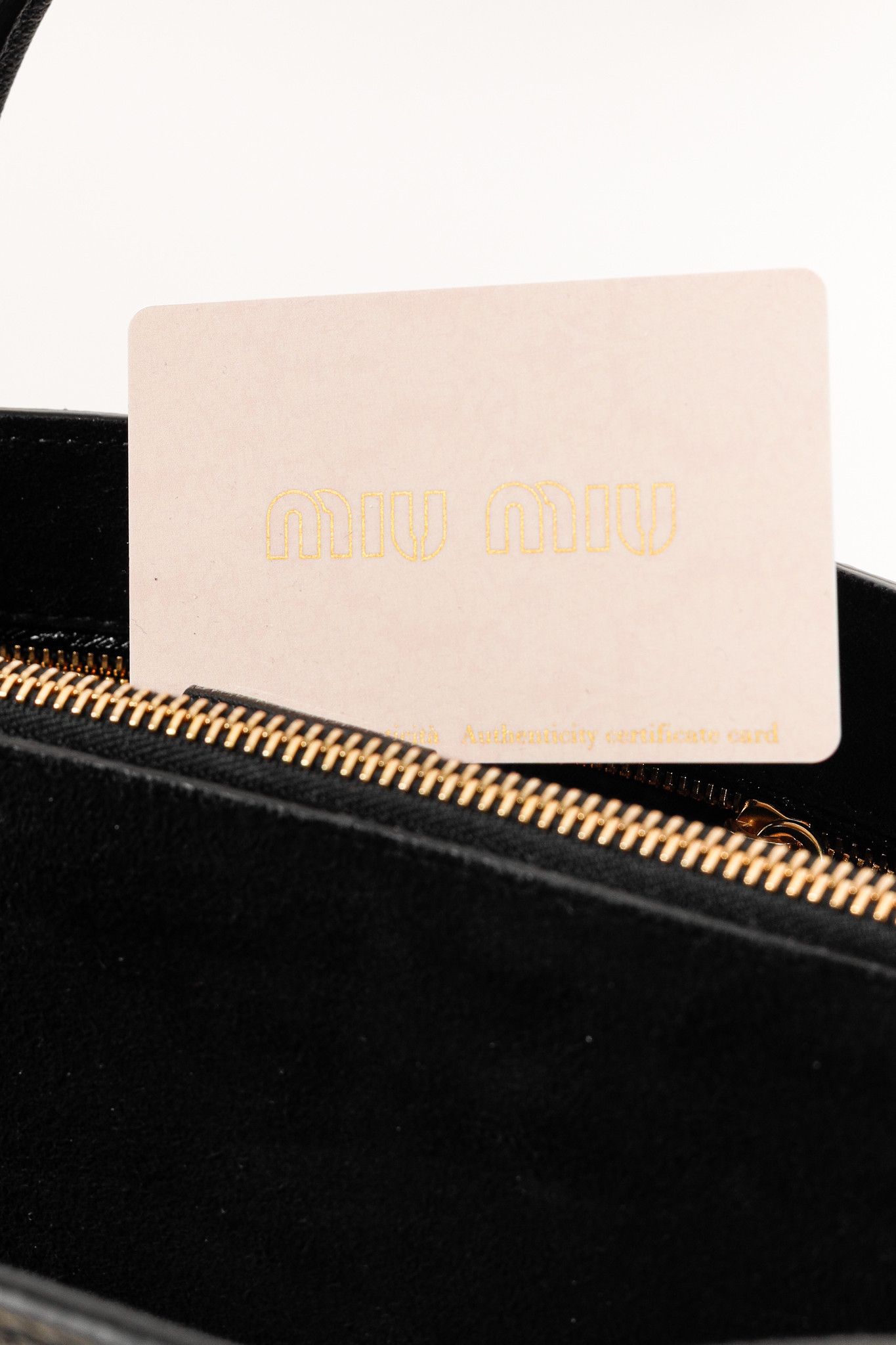 Miu Miu Nero Madras Leather Accordion Tote