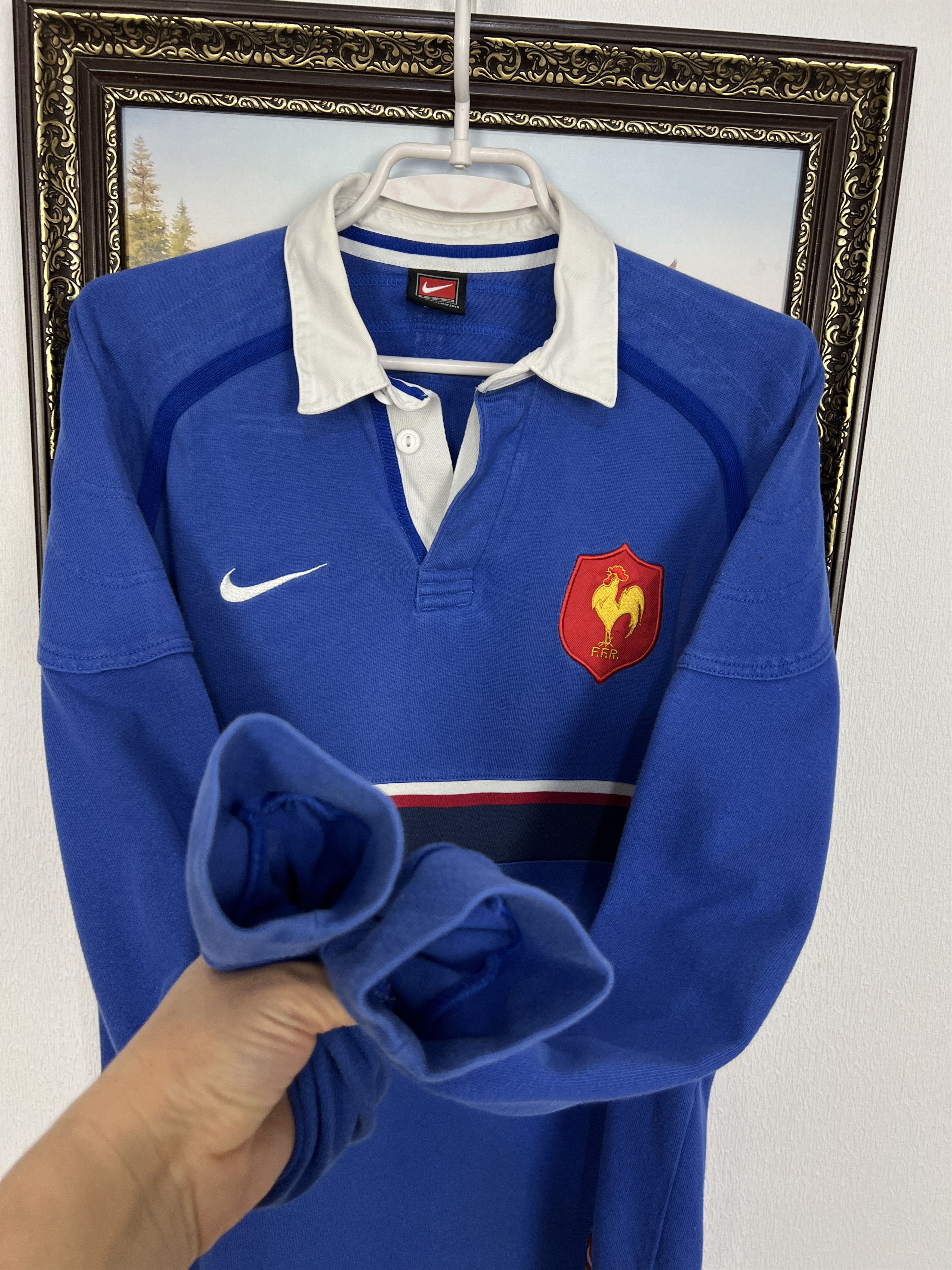 Nike Vintage 90's France Rugby Union Long Sleeve Jersey Trikot Size US M / EU 48-50 / 2 - 5 Thumbnail