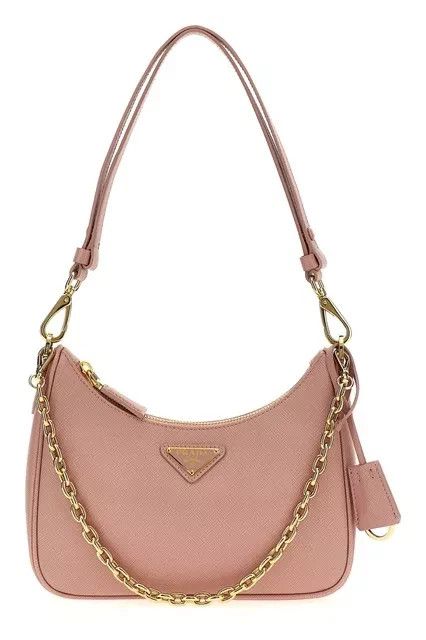 Prada PRADA Re-Edition Pink Saffiano Mini Handbag New/Auth Size ONE SIZE - 1 Thumbnail