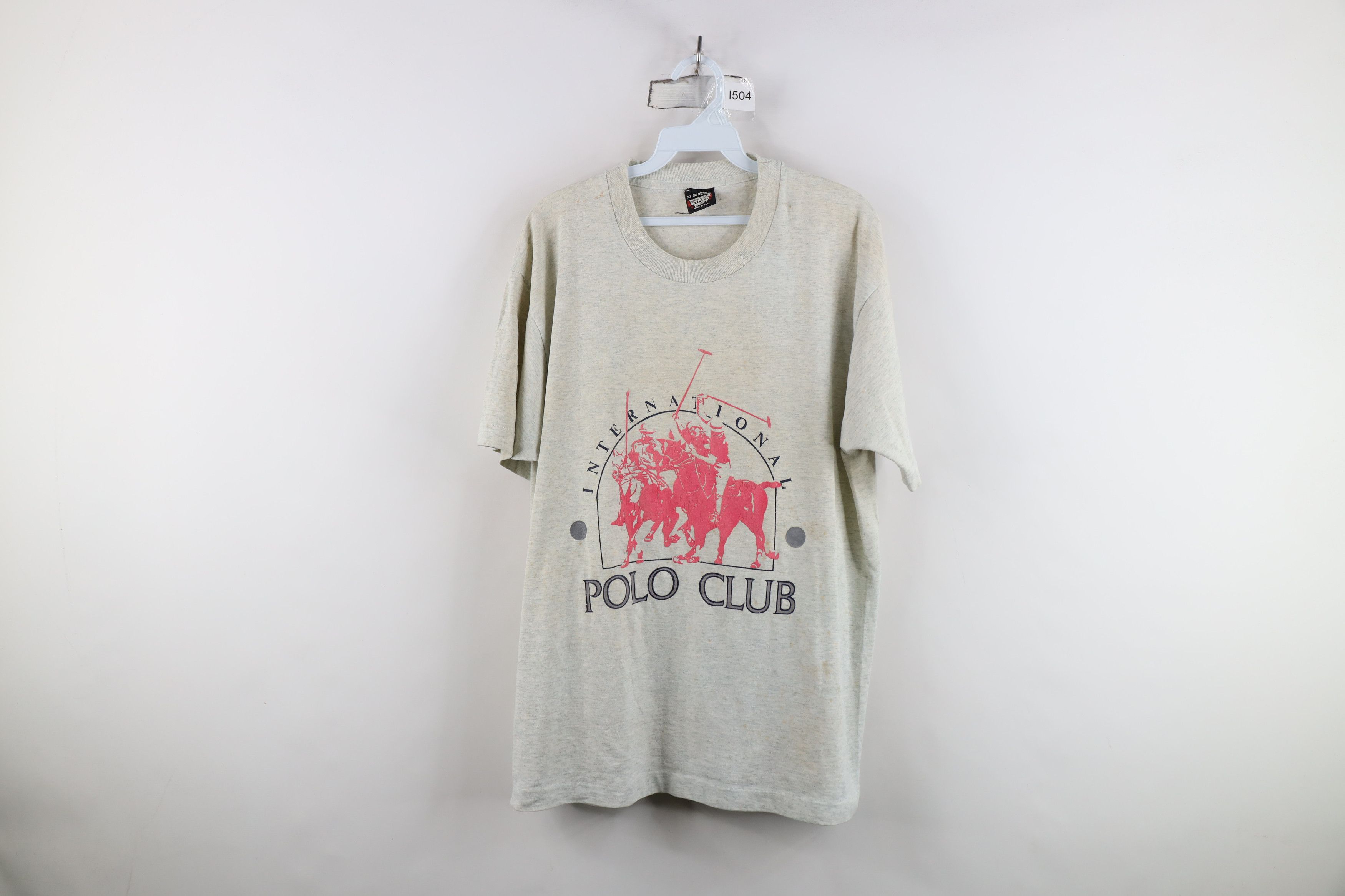 Vintage Vintage 90s Streetwear Polo Club Horse T-Shirt USA Size US XL / EU 56 / 4 - 1 Thumbnail