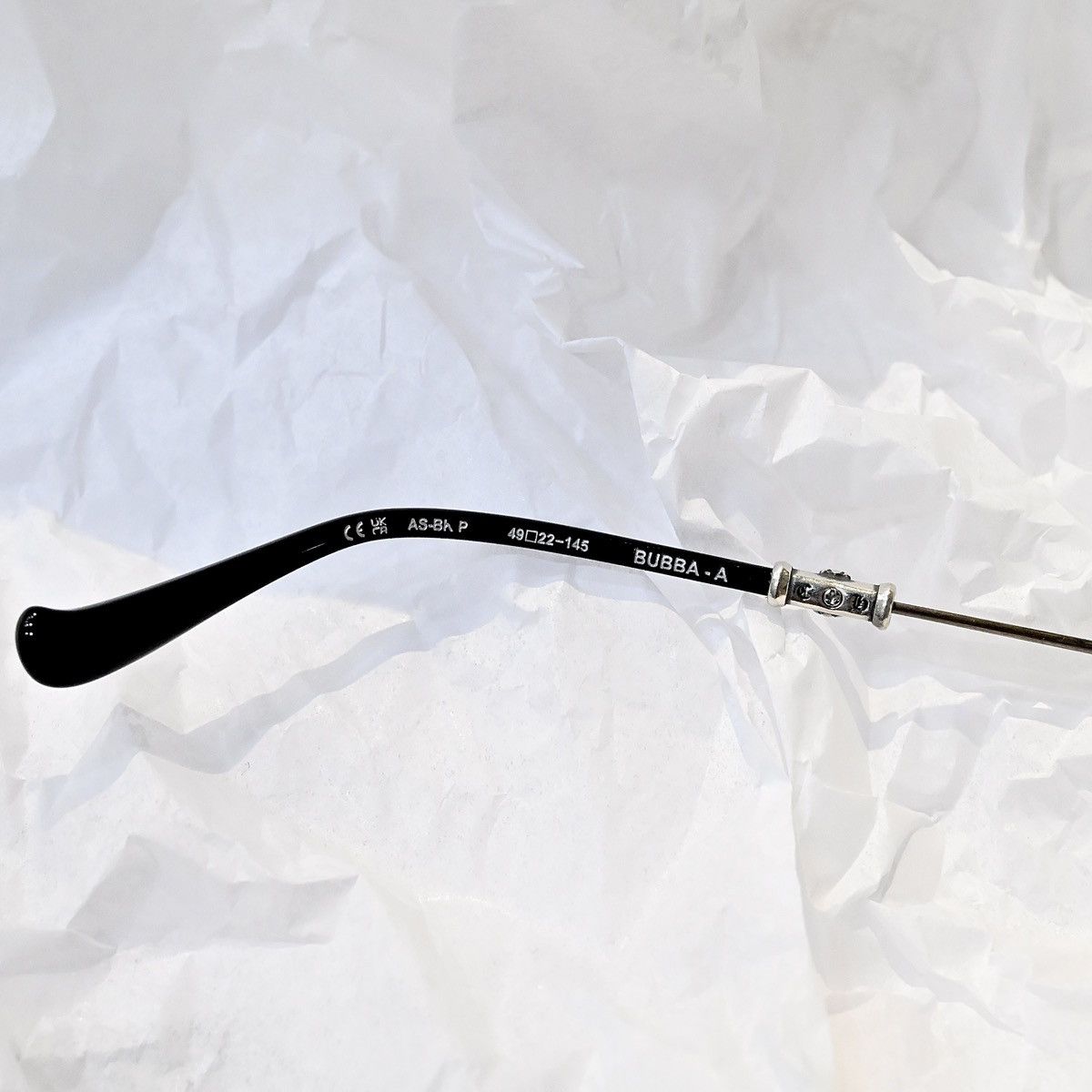 Chrome Hearts CHROME HEARTS BUBBA-A ANTIQUE SILVER- BLACK PLASTIC GLASSES Size ONE SIZE - 5 Thumbnail