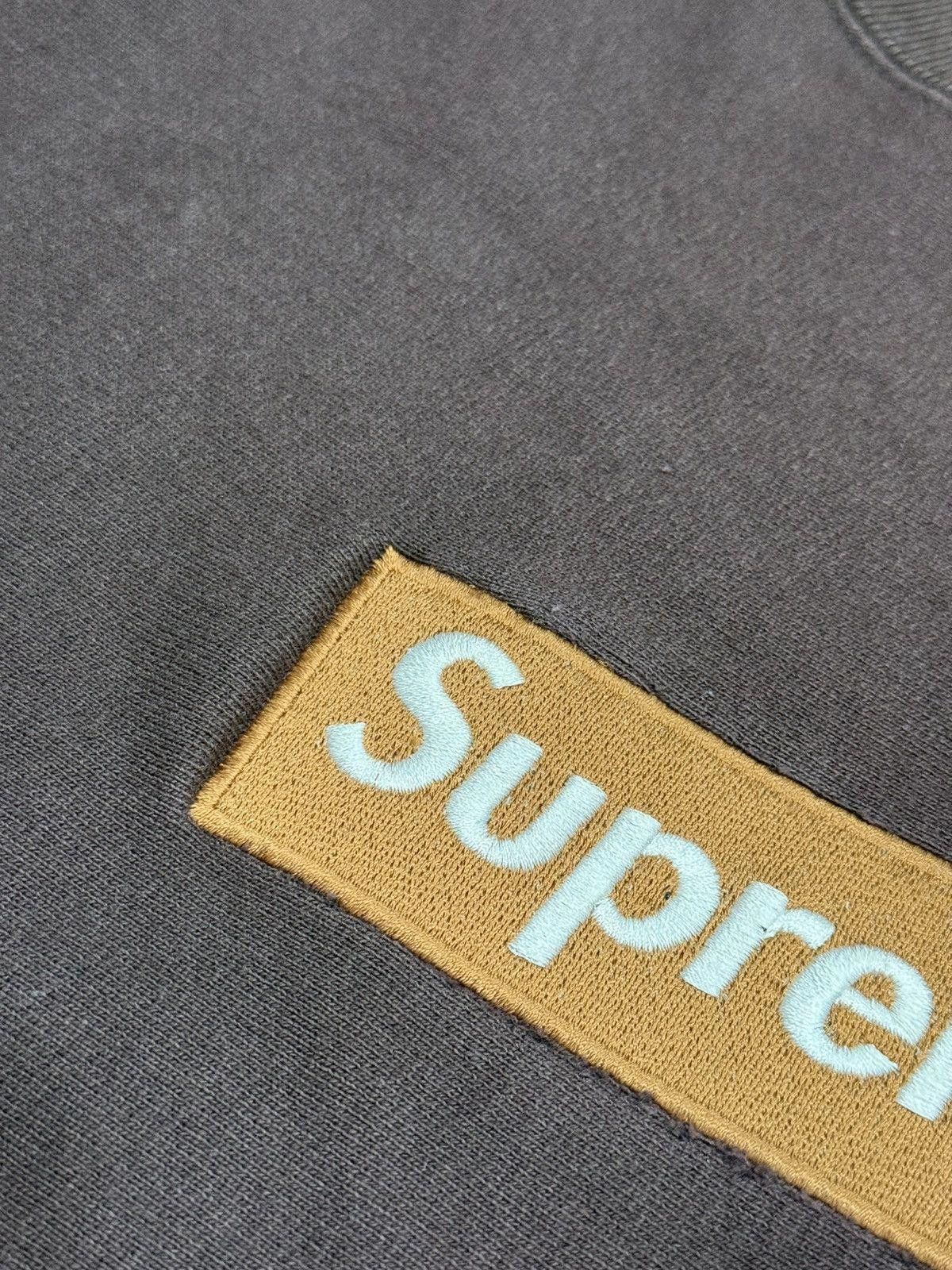 Supreme Supreme 1998 Dark Khaki/Brown Box Logo Crewneck Size US XL / EU 56 / 4 - 4 Thumbnail