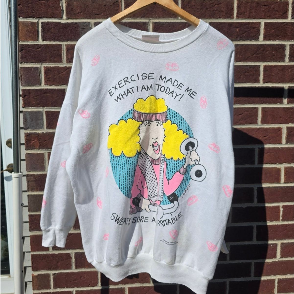 Vintage Vintage " Exercise Made Me What I am Today" Crewneck Size US M / EU 48-50 / 2 - 1 Thumbnail