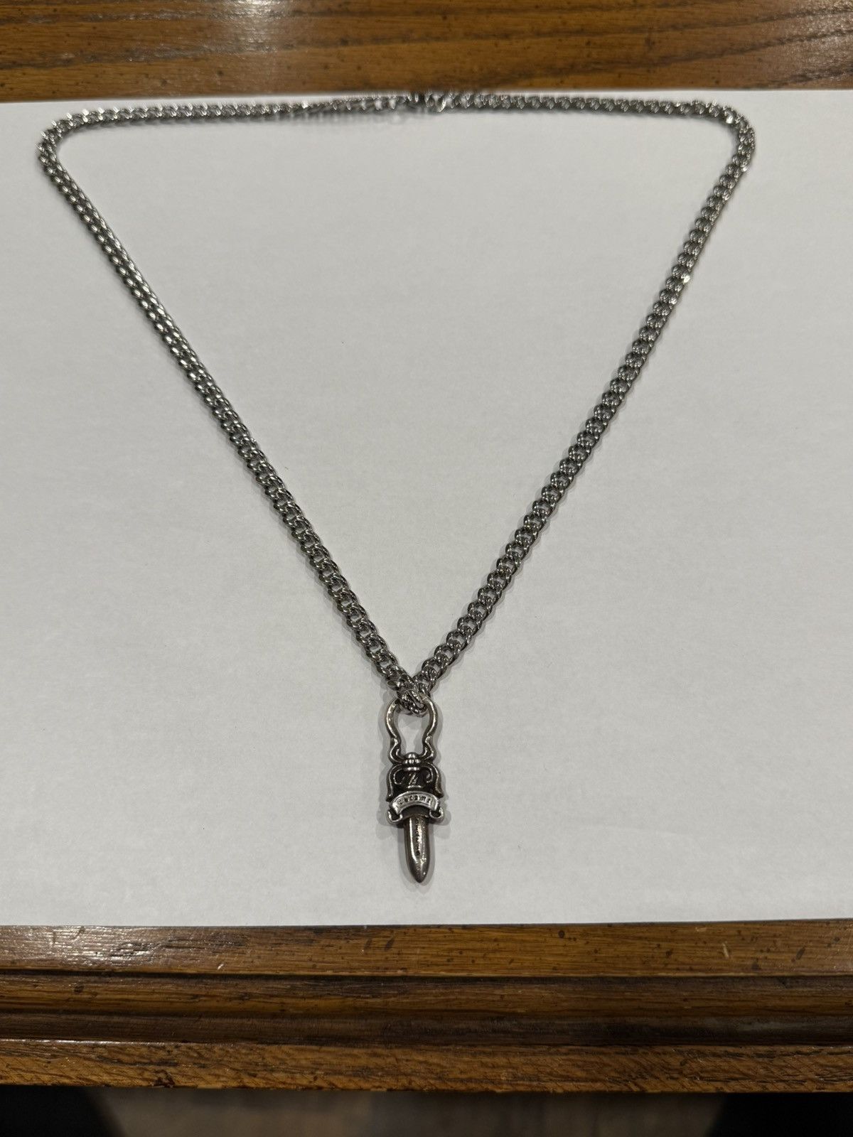 Chrome Hearts Chrome Hearts Dagger Pendant Cuban Link Chain Necklace 925 Size ONE SIZE - 6 Thumbnail