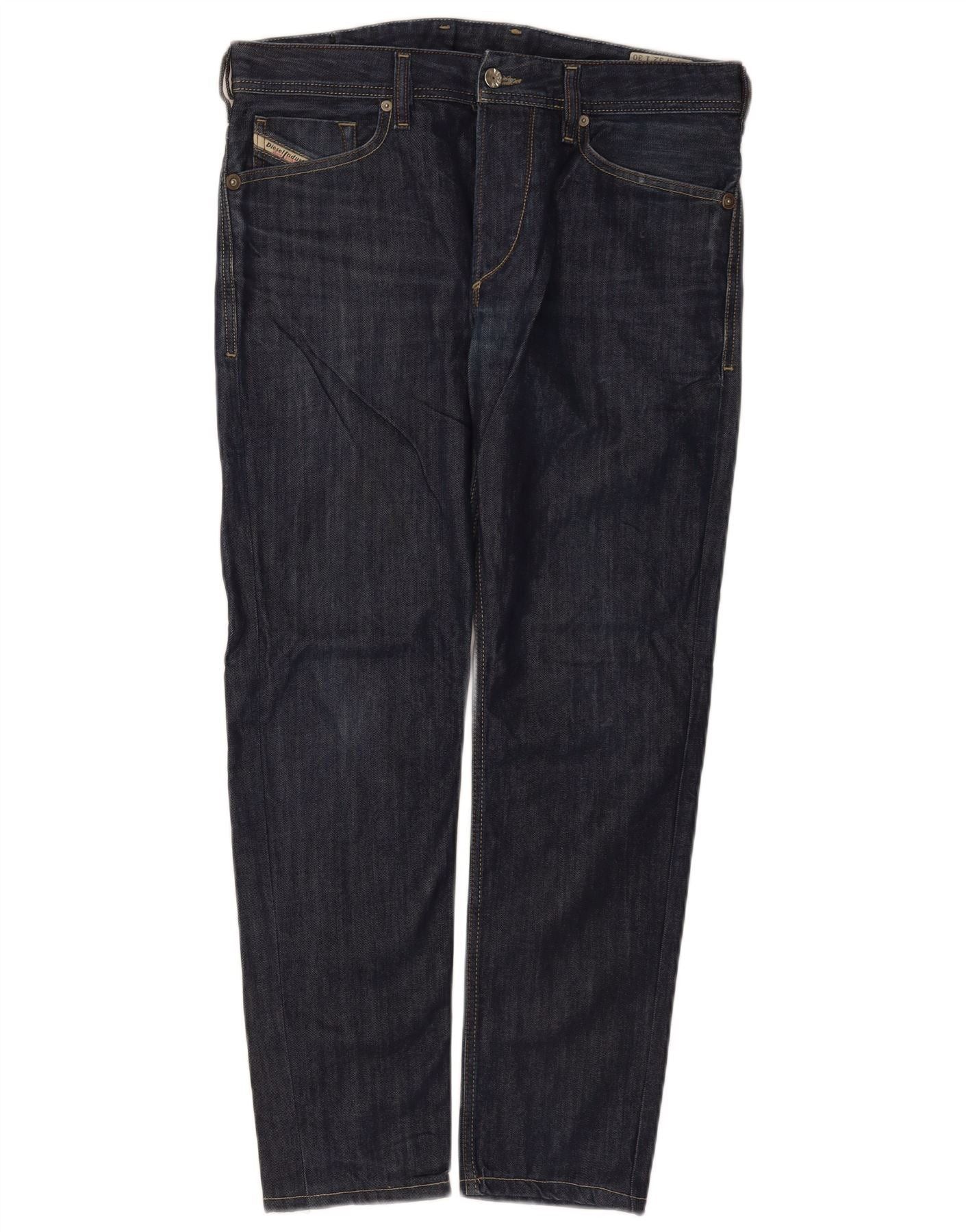 Diesel Mens Koolter Regular Slim Tapered Jeans 32 L30 Navy Blue Cot Size US 32 / EU 48 - 1 Thumbnail