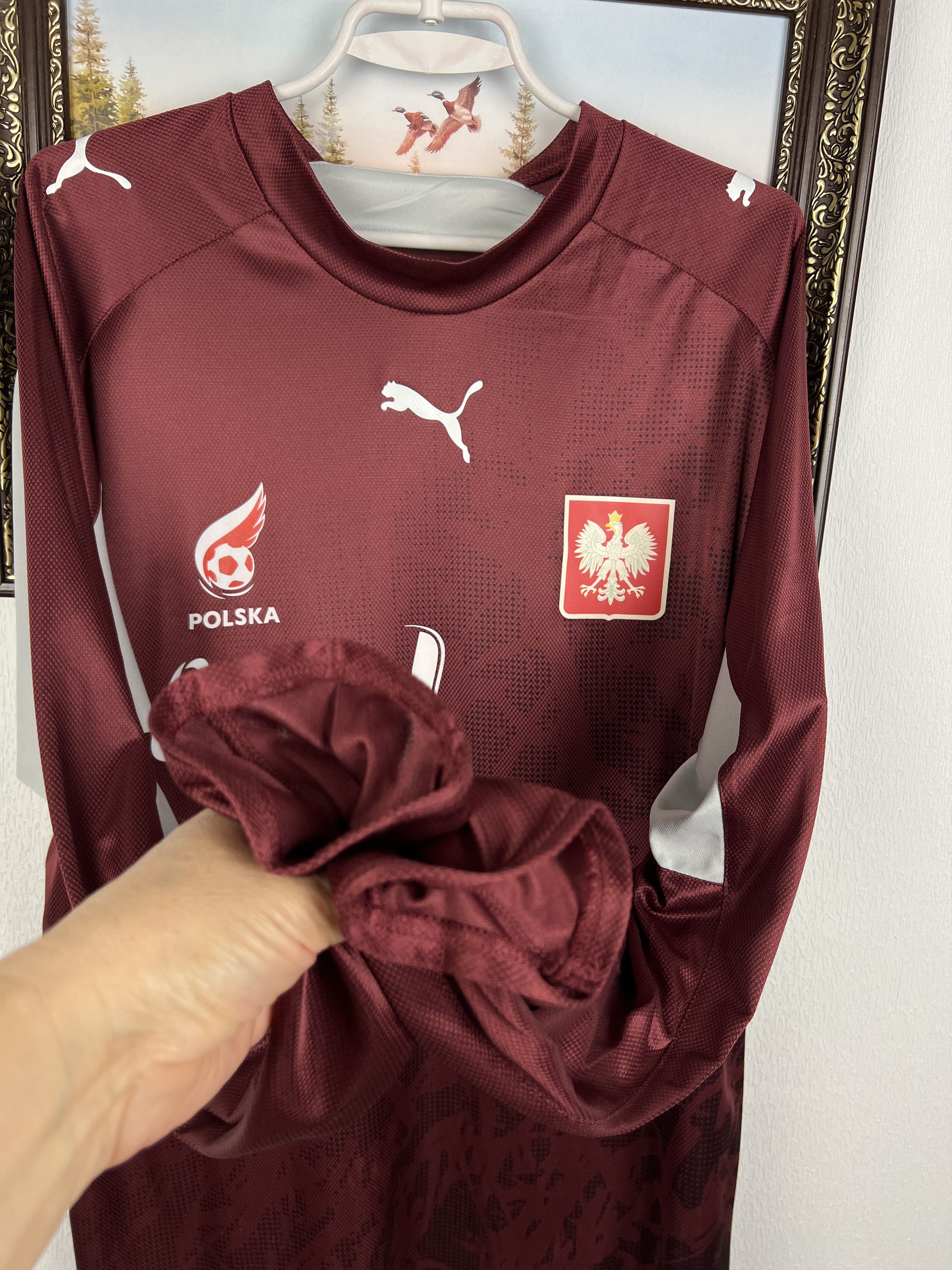 Puma Poland Goalkeeper football shirt Soccer Player Issue Jersey Size US XL / EU 56 / 4 - 6 Thumbnail