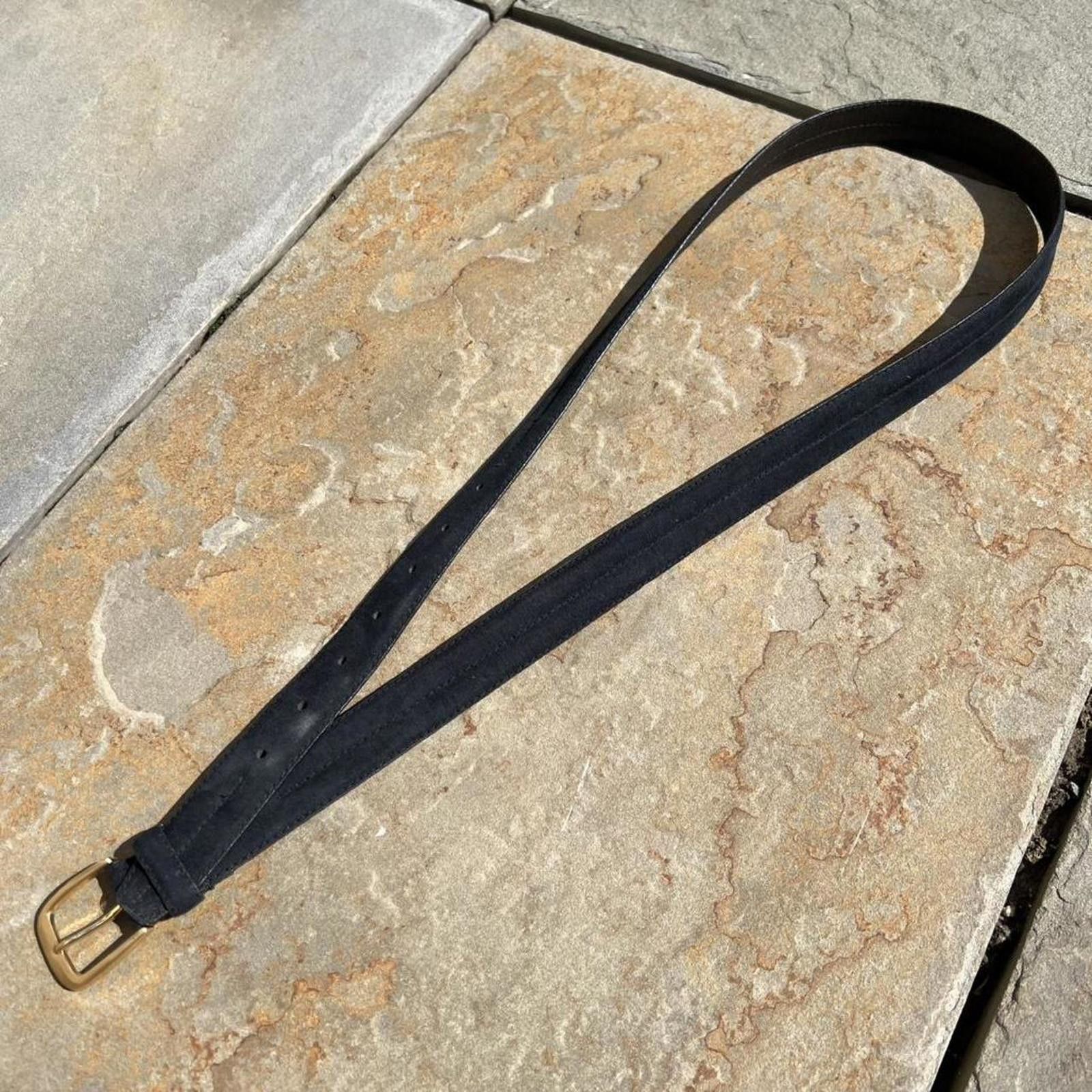 Vintage Vintage 90s Center Stitch Black Faux Suede XXL Belt Size ONE SIZE - 1 Thumbnail
