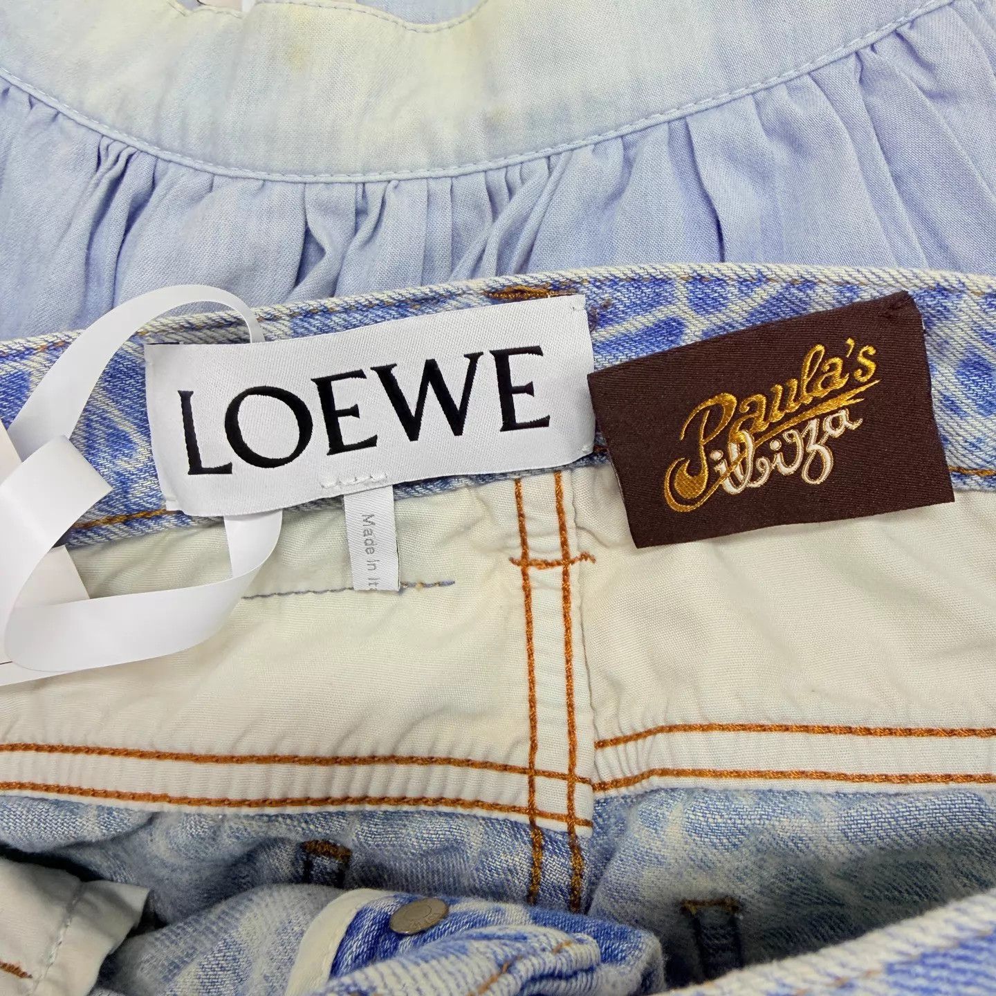 Loewe LOEWE Mermaid Raw Hem Denim Shorts 99 New 36 Size 25" / US 0 / IT 36 - 4 Thumbnail