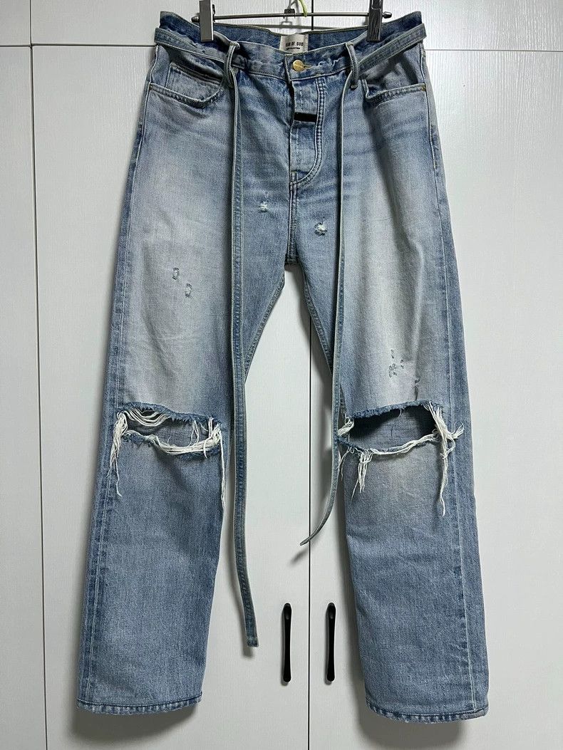 Fear of God Fear of God 6th Distressed Denim Jeans - dmc Size US 33 - 1 Thumbnail