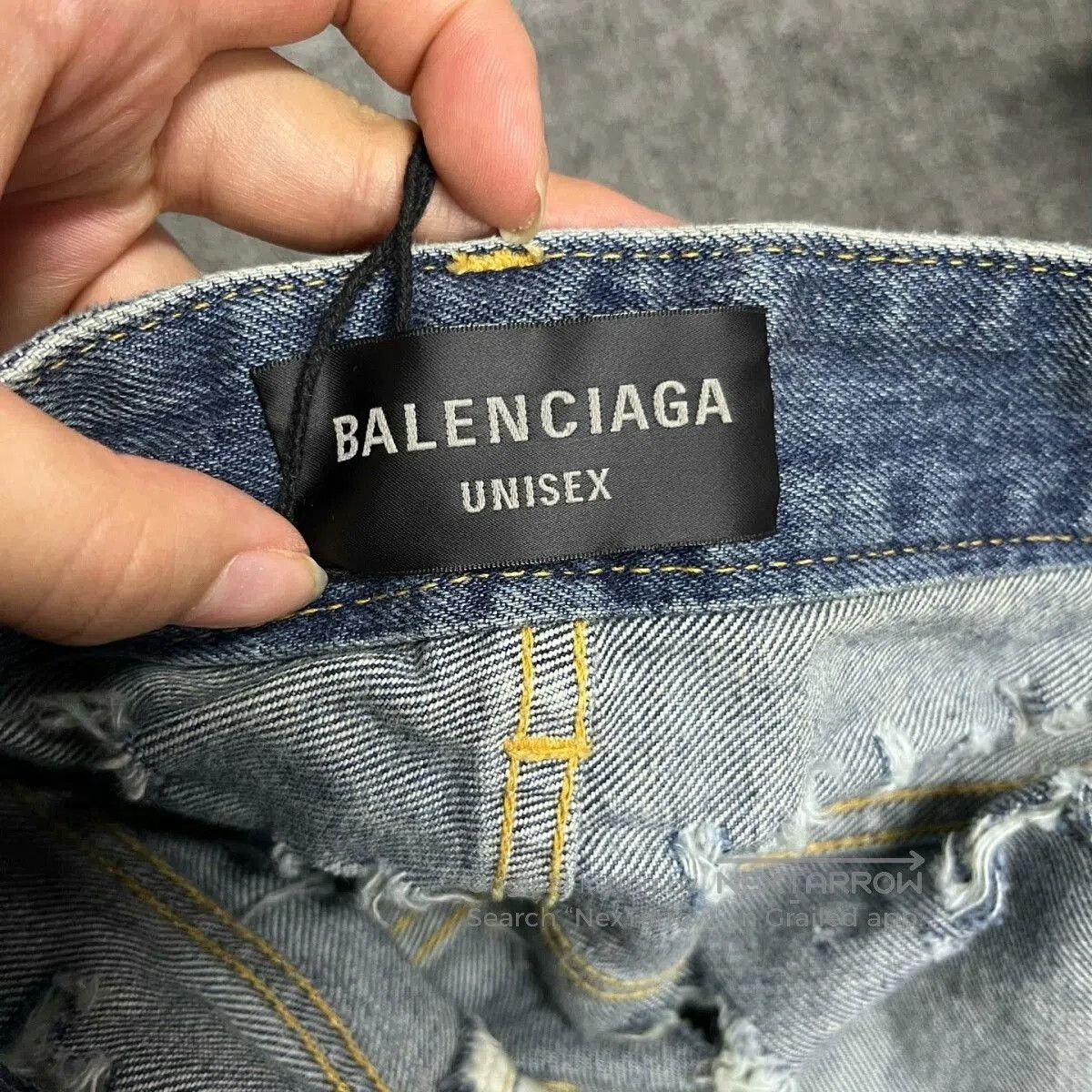 Balenciaga Balenciaga Blue Distressed Denim Jeans. Size US 29 - 4 Thumbnail
