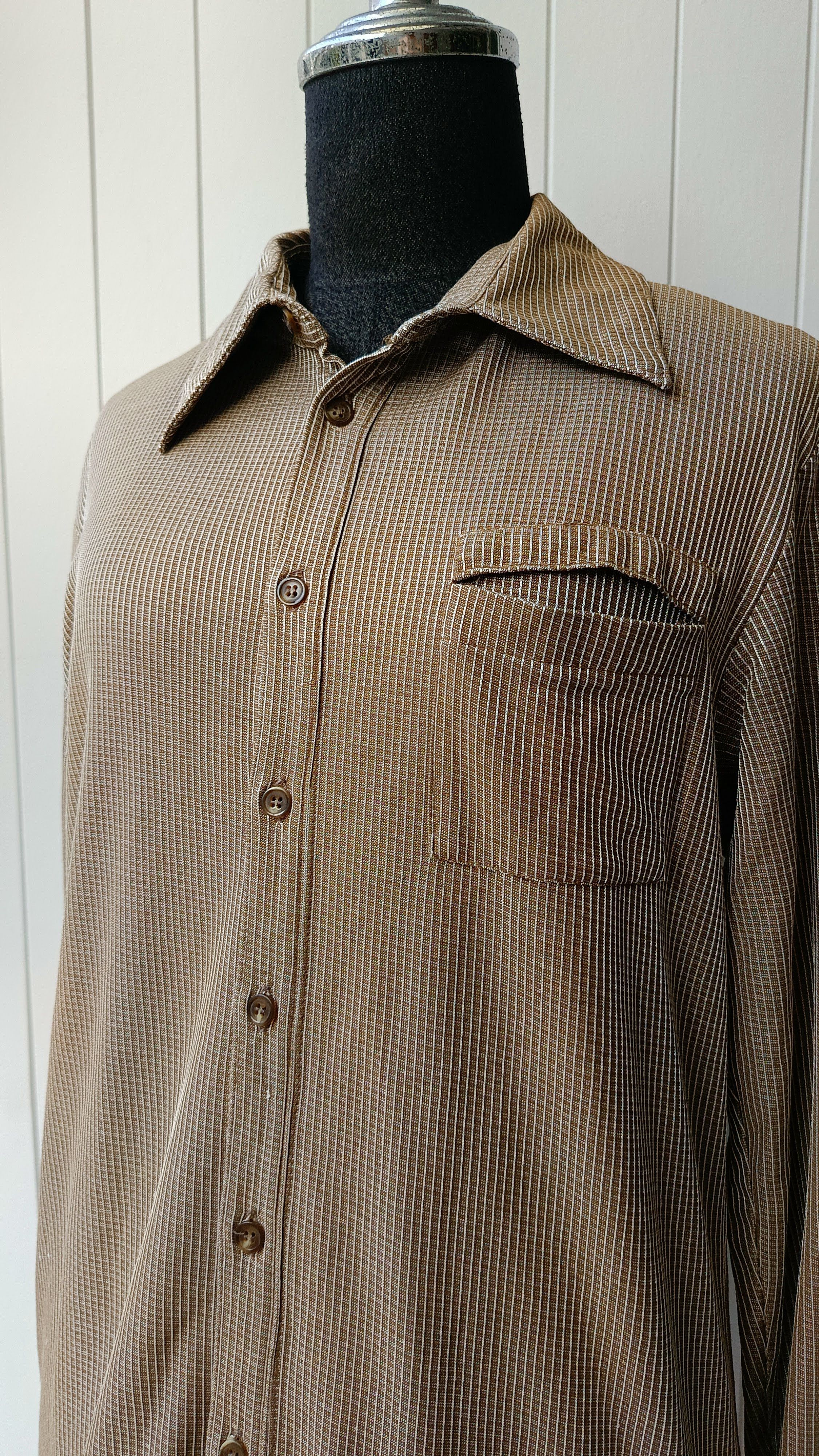 Issey Miyake Issey Miyake IM product men Japan brown striped rayon shirt Size US S / EU 44-46 / 1 - 3 Thumbnail