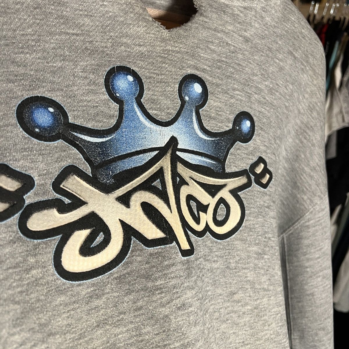 JNCO OG Y2K JNCO Crown Hoodie Yin Yang Twin Dragon Back Hit Size US L / EU 52-54 / 3 - 3 Thumbnail