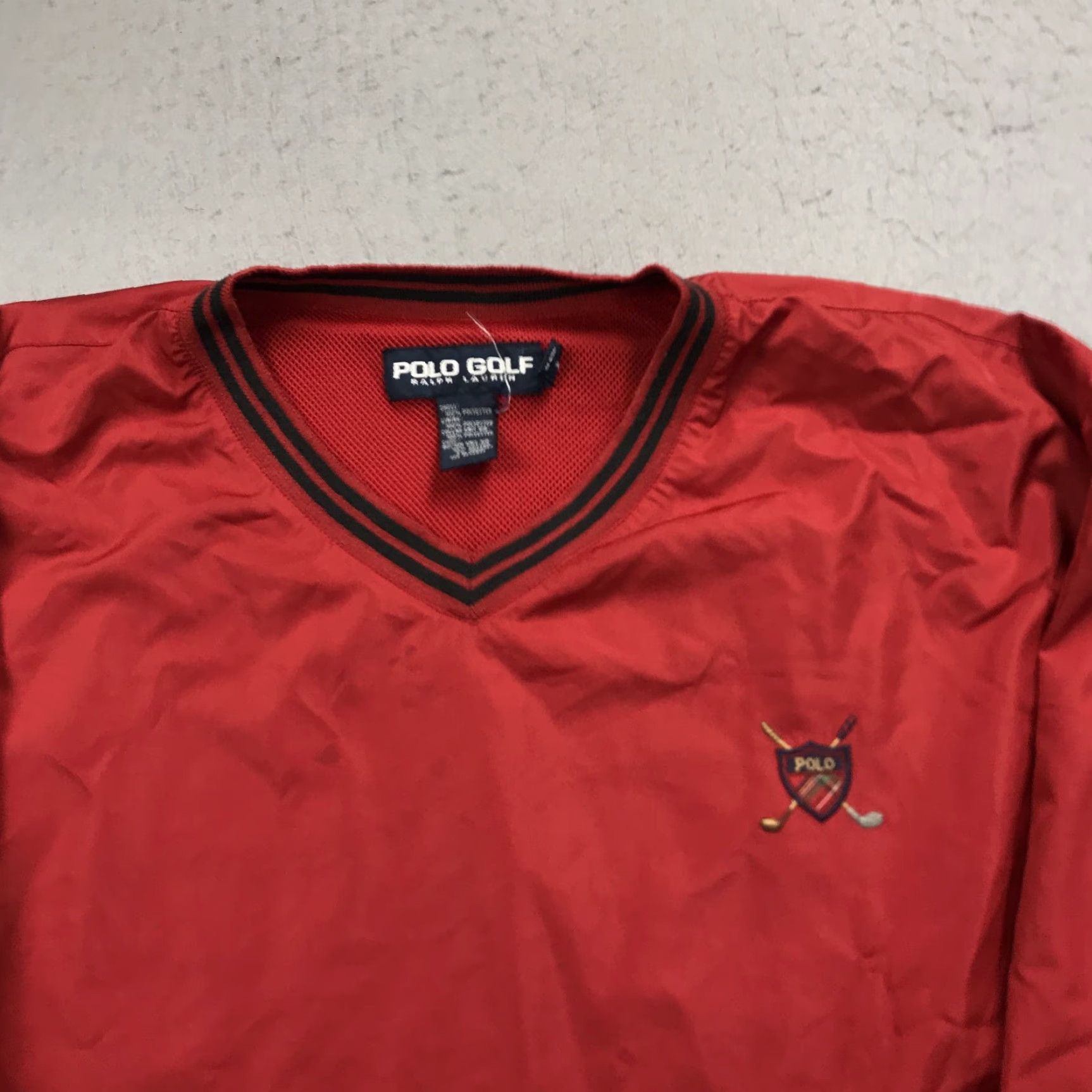 Vintage VINTAGE Polo Golf Jacket Mens Large Red Windbreaker Pullover 90s Polo Golf Windbreaker Jacket Mens Large Red 90s Size US L / EU 52-54 / 3 - 2 Thumbnail