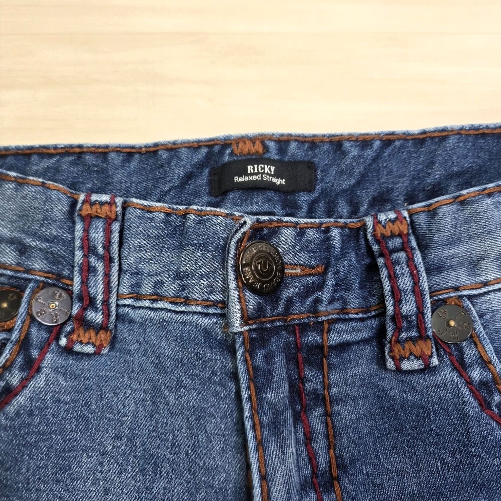 True Religion True Religion Ricky Super T Jeans USA Size 31 Blue Dark Mens Size US 31 - 5 Thumbnail