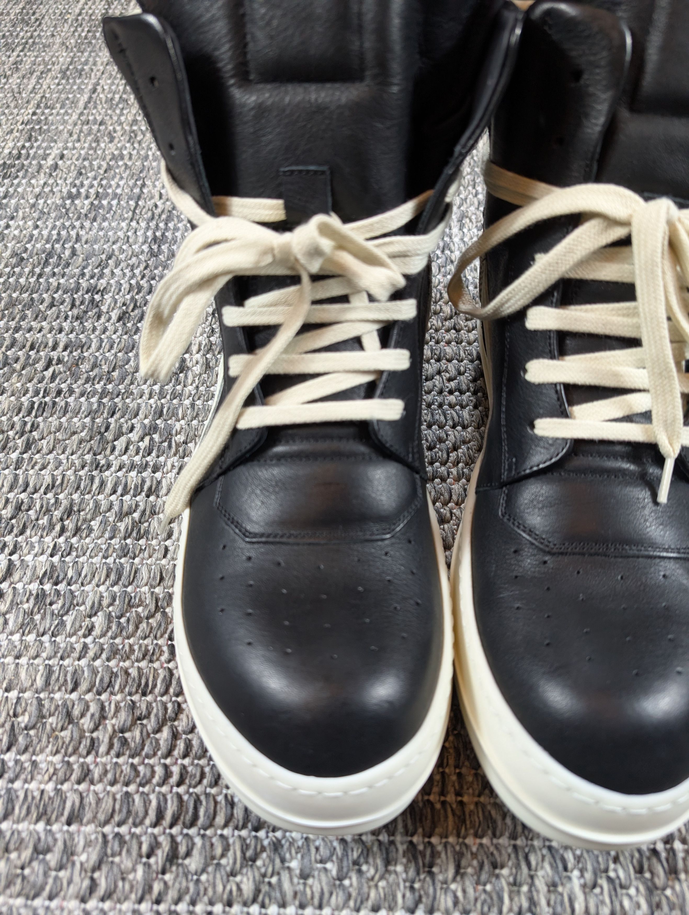 Rick Owens Rick Owens Mainline Geobasket Black / White Milk Size US 8.5 / EU 41-42 - 4 Thumbnail