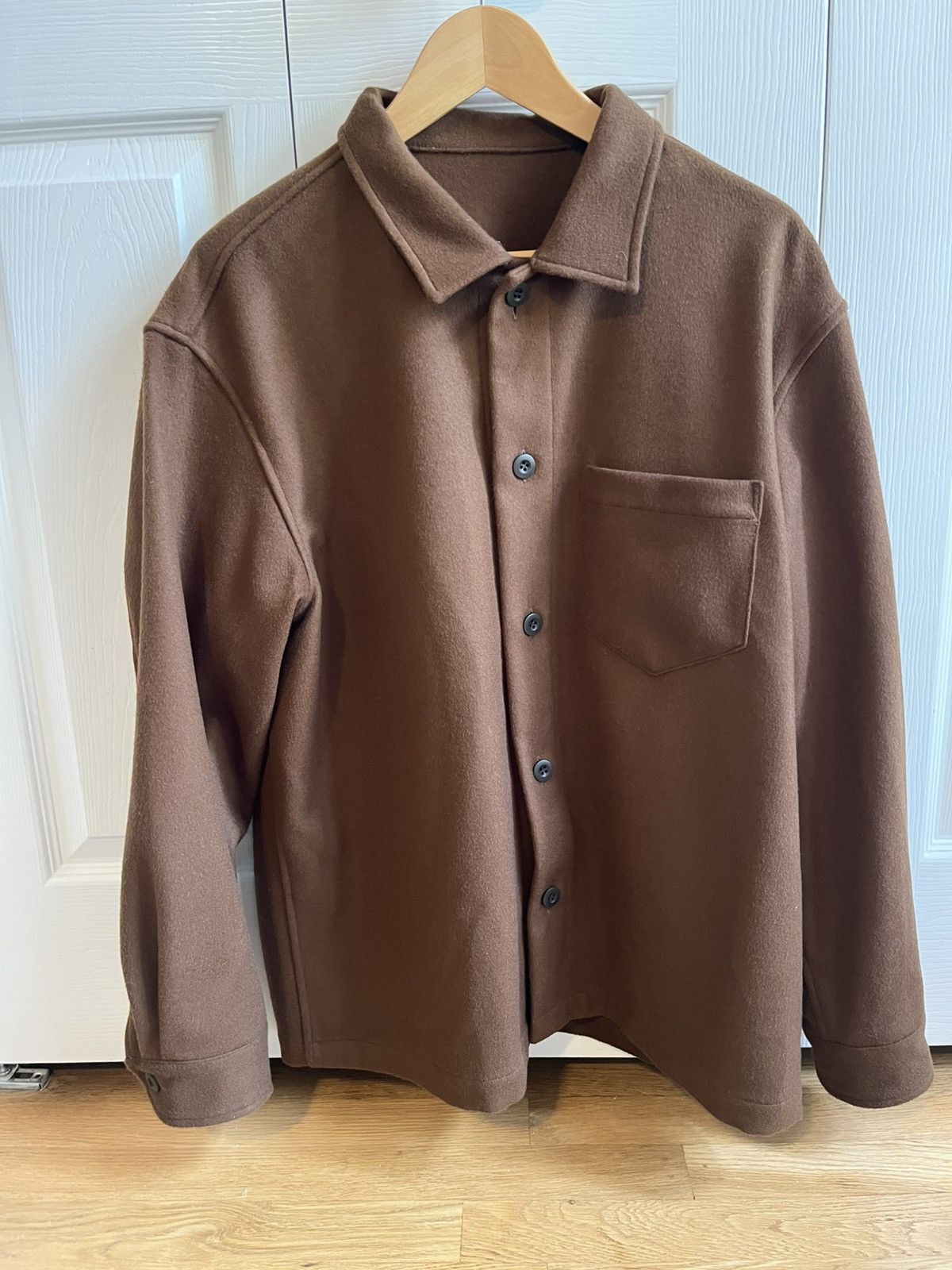 James Coward TRAVAIL SHIRT - BROWN WOOL FLANNEL Size US XL / EU 56 / 4 - 1 Thumbnail