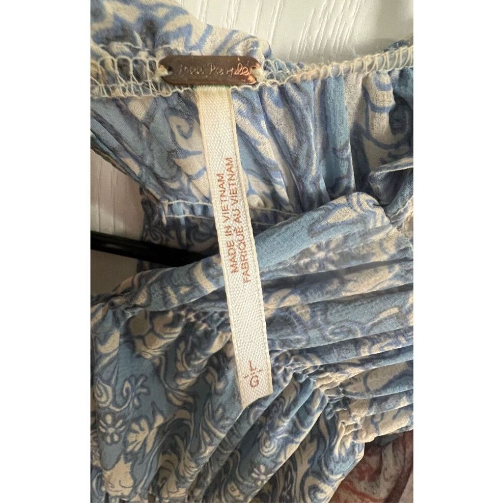 Free People Free People Merrie Mix Print Ruched Top Half Sleeve Tunic Size M / US 6-8 / IT 42-44 - 3 Thumbnail