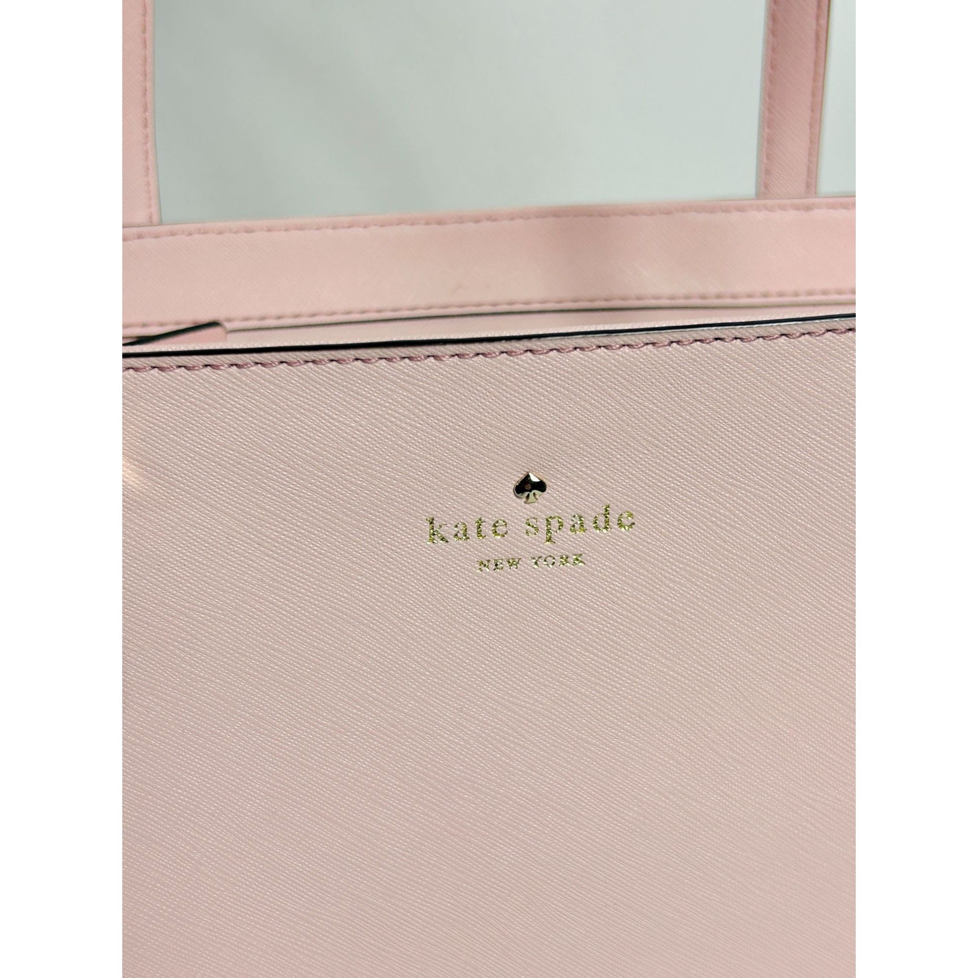 Kate Spade Kate Spade Textured Leather Handbag Tote in Pink Size ONE SIZE - 4 Thumbnail