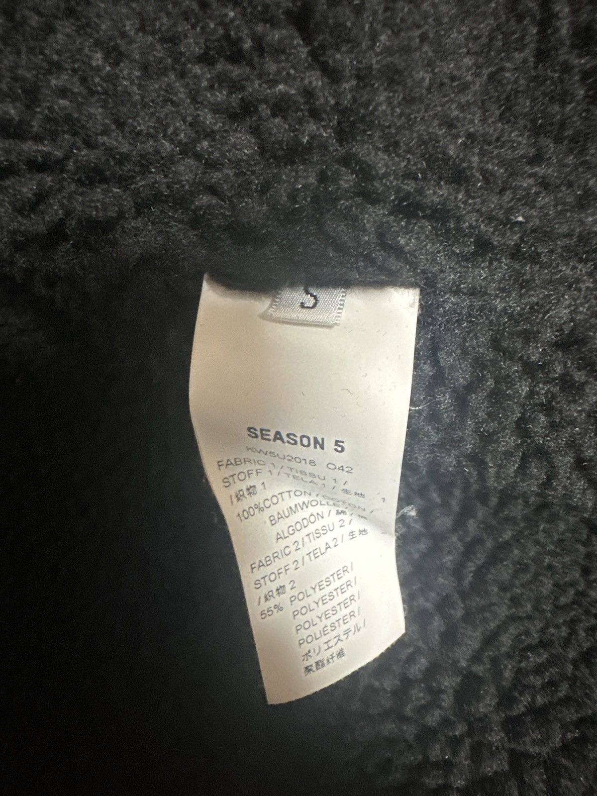 Yeezy YEEZY SEASON 5 sherpa zid up hoodie ink Size US S / EU 44-46 / 1 - 4 Thumbnail