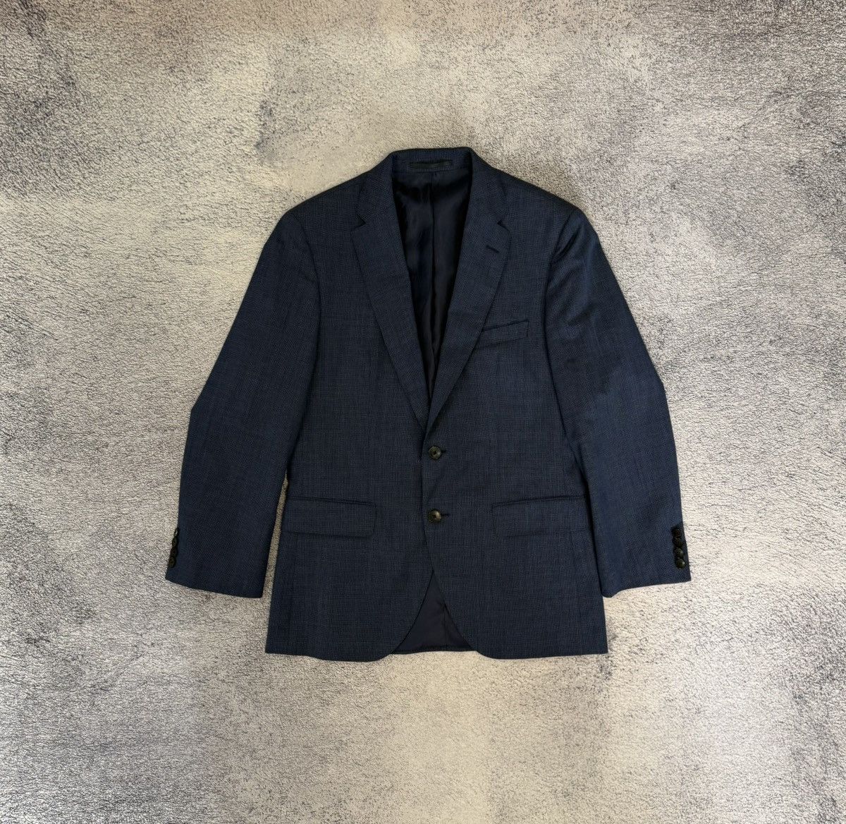 Hugo Boss Hugo Boss Men Wool Suit US36R UK46 Dark Blue 2Button Germany Size 36R - 2 Thumbnail