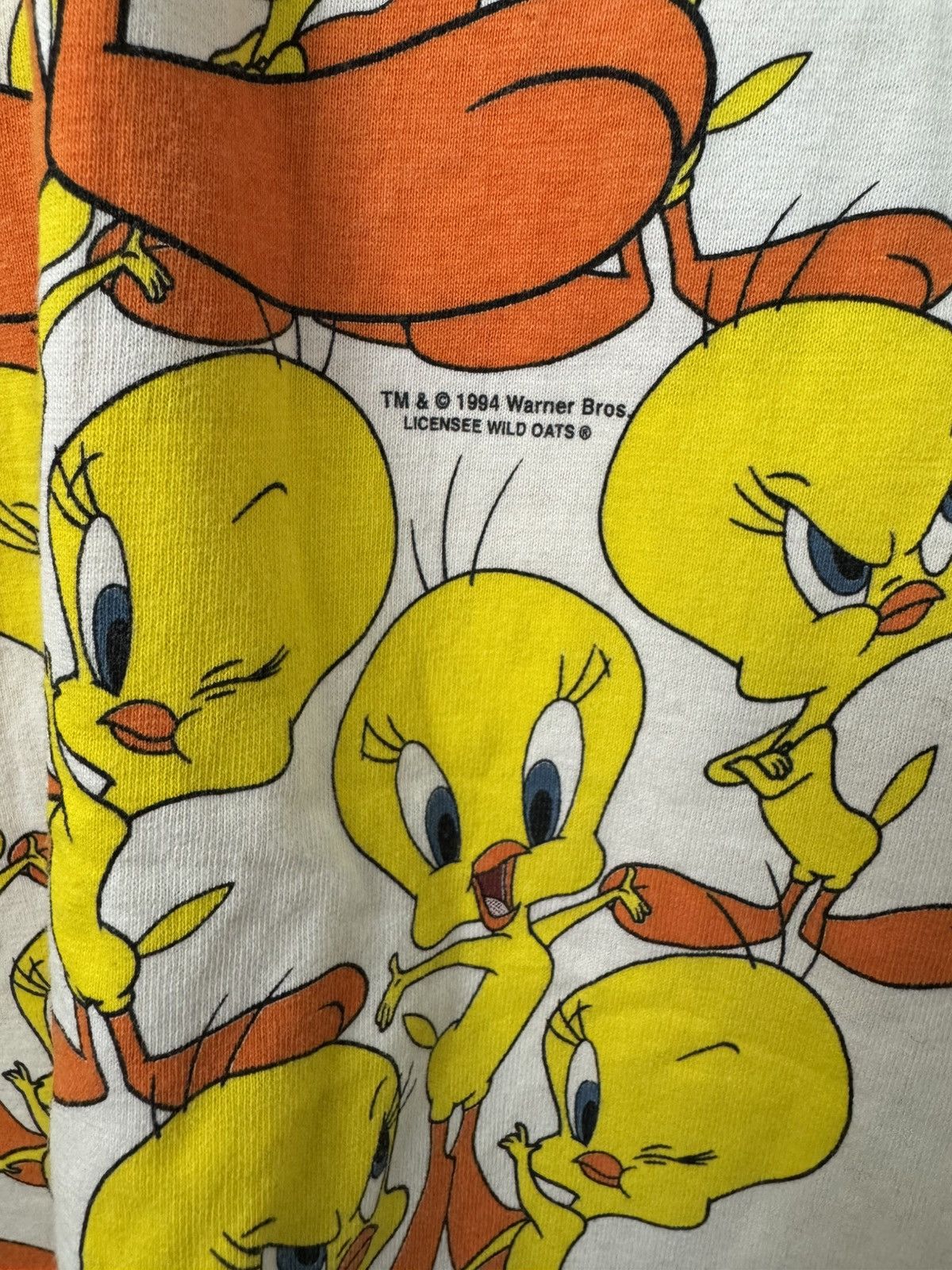 Cartoon Network Tweety Vintage 1994 Warner Bros Cartoon Tee Fullprint Rare Size US L / EU 52-54 / 3 - 3 Thumbnail