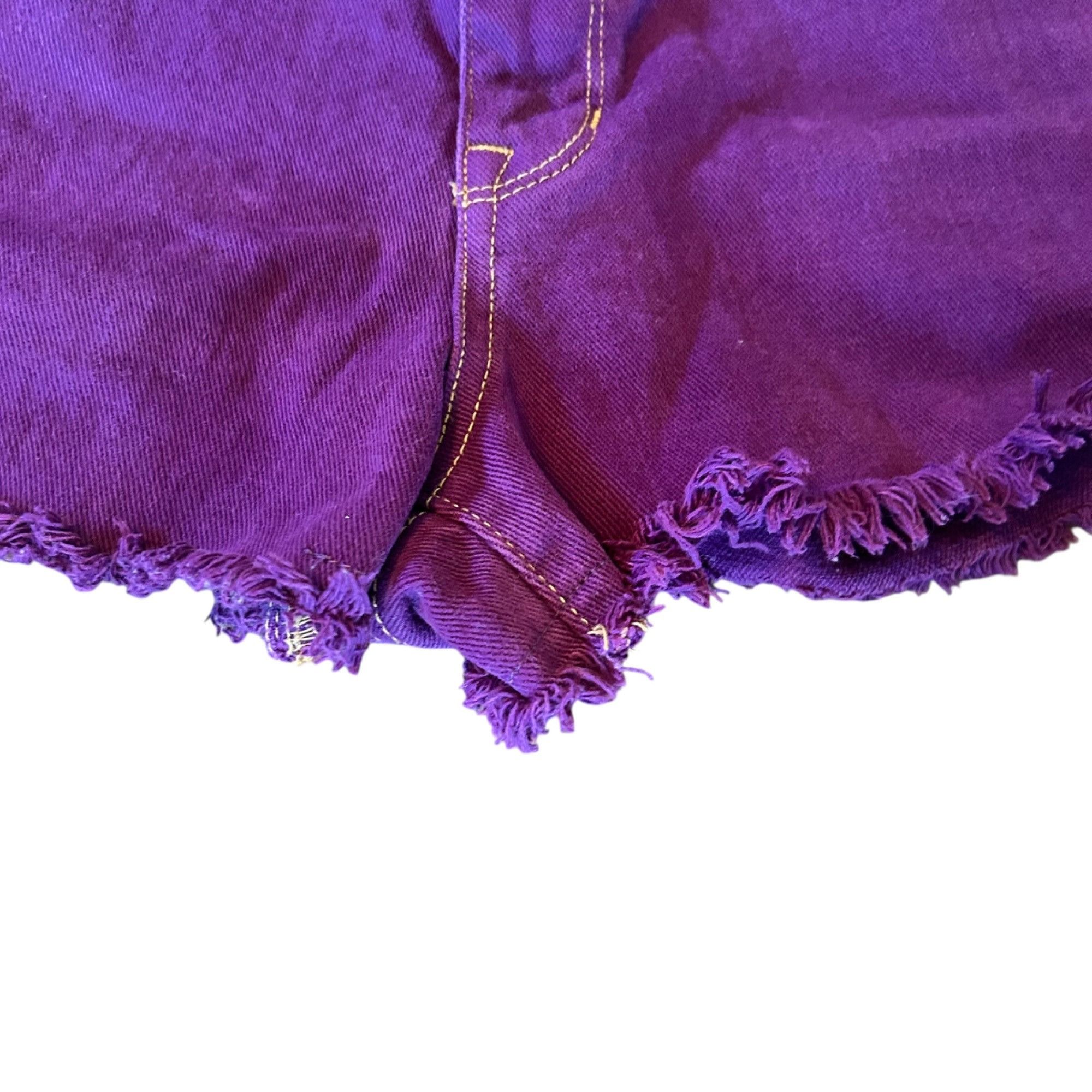 Pacsun Pacsun High Rise Festival High Rise Purple Denim Shorts Size 26" / US 2 / IT 38 - 2 Thumbnail