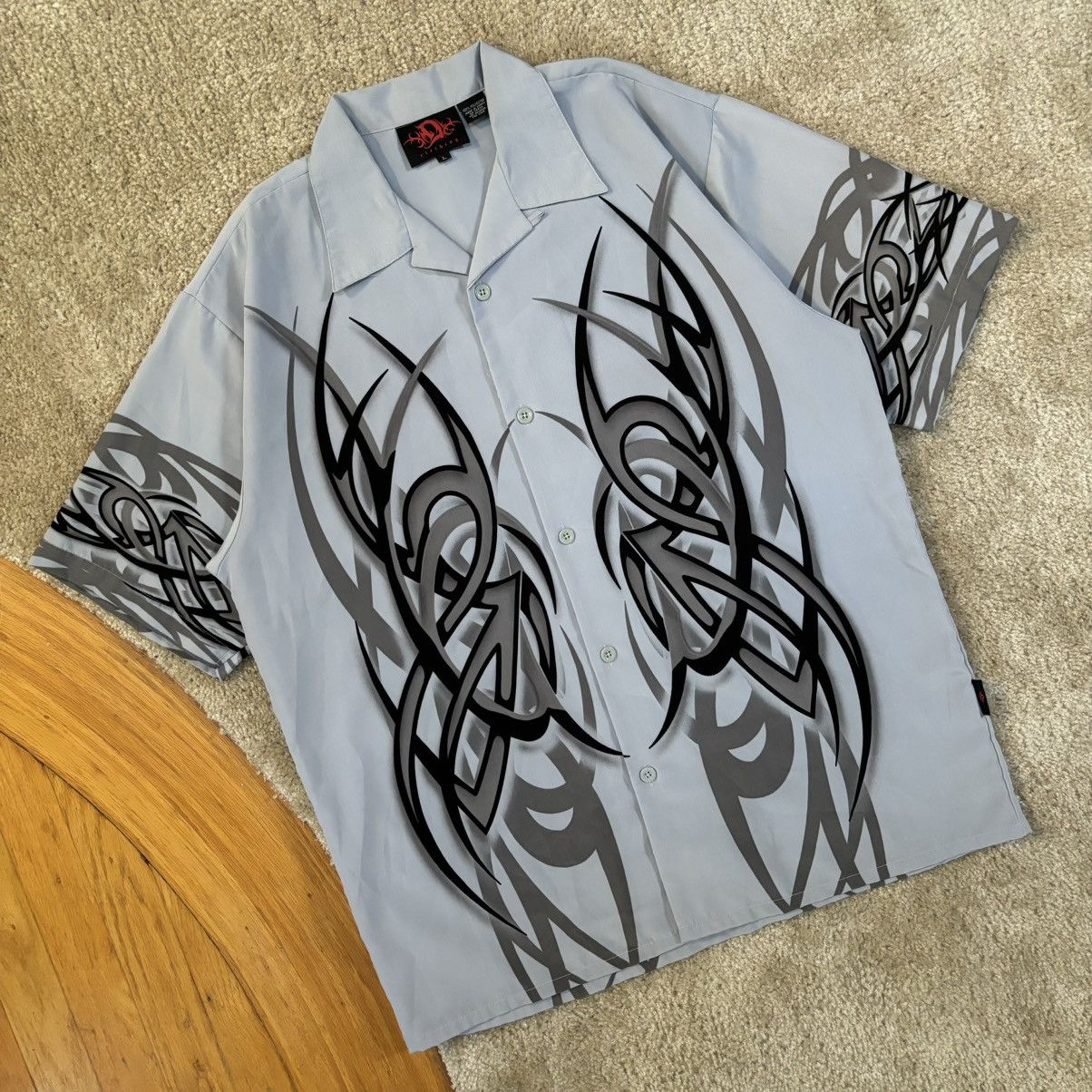 Vintage Y2K Tribal Print Short Sleeve Button Up Shirt Large Size US L / EU 52-54 / 3 - 1 Thumbnail