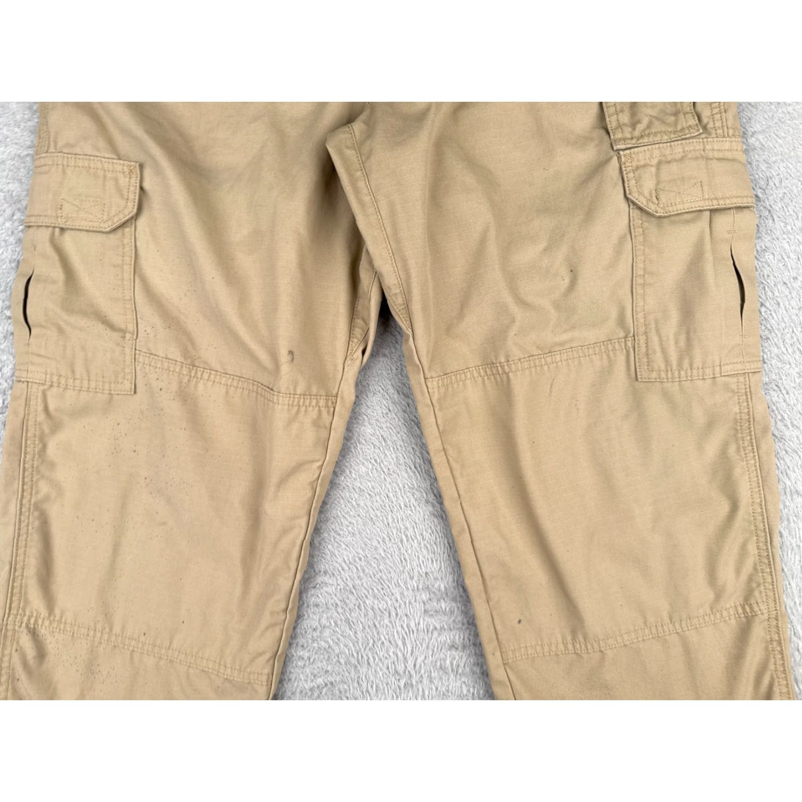 Vintage 5.11 Tactical Pants Men 36 Beige Cargo Double Knee Rip-Stop Fabric LEO EMT 36x30 Size US 36 / EU 52 - 3 Thumbnail