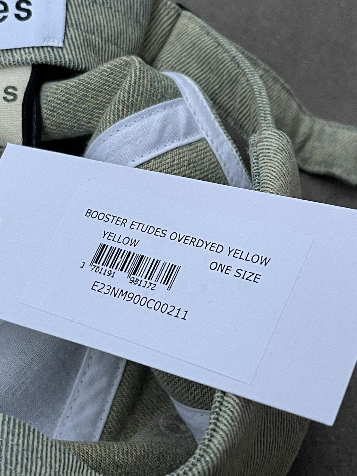 Etudes !DS! SS23 Etudes Logo Booster Overdyed Yellow Cap Size ONE SIZE - 10 Thumbnail