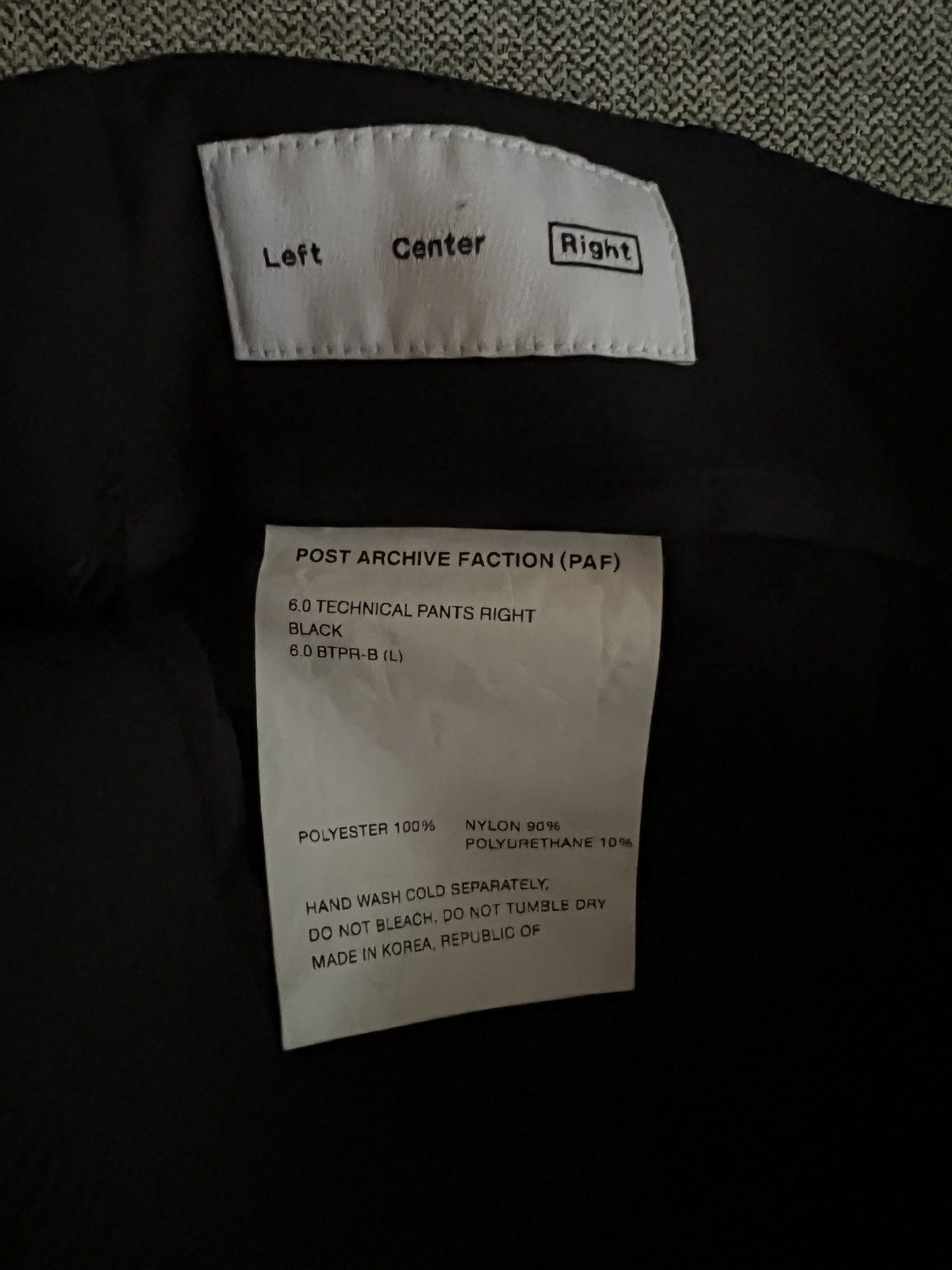 POST ARCHIVE FACTION (PAF) Post Archive Faction (PAF) 6.0 Technical Pants Right Size US 34 / EU 50 - 6 Thumbnail