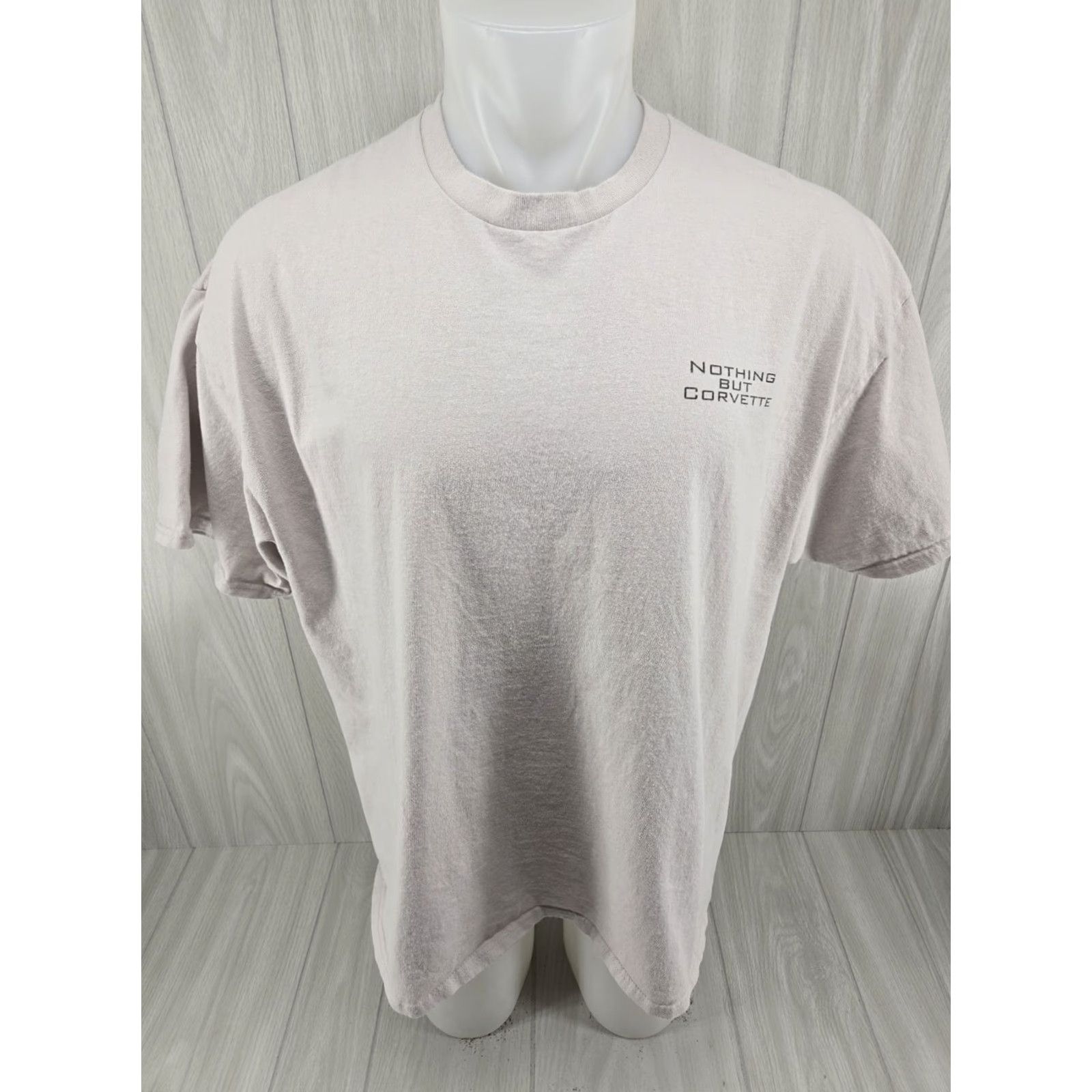 Gildan VINTAGE Nothing But Corvette Chevrolet St Thomas Virgin Islands T Shirt 2XL Mens Cream Distressed 2XL Short Sleeve Crew Neck Cotton T-Shirt Size US XXL / EU 58 / 5 - 3 Thumbnail
