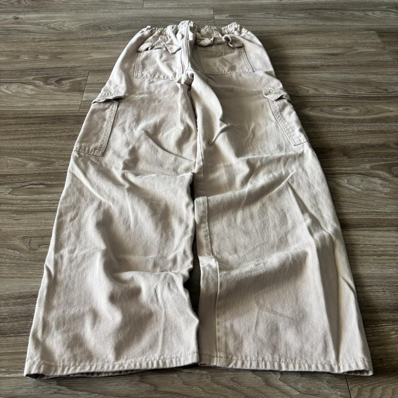 Vintage Crazy Vintage Y2K/2000s Baggy Cream Streetwear Skater Cargo Pants! Fits S Size US 28 / EU 44 - 4 Thumbnail
