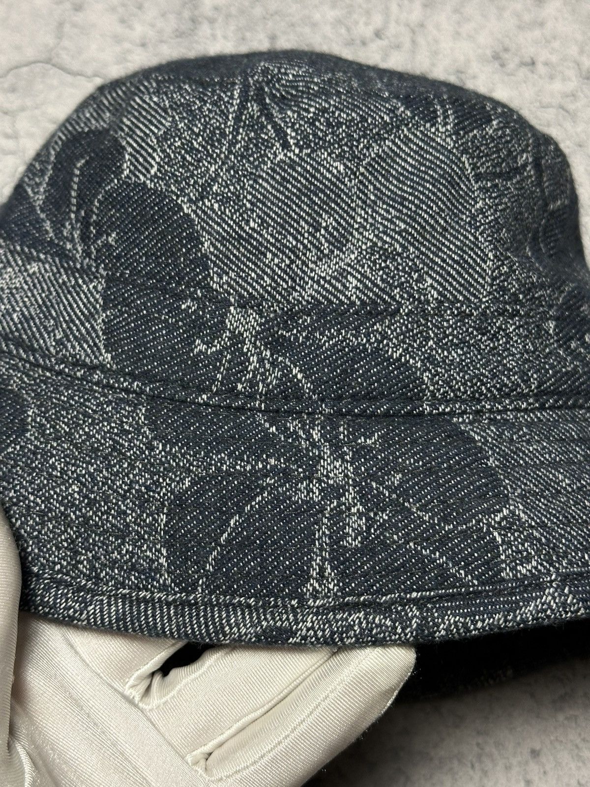 YMC YMC You Must Create London Denim Floral Bucket Hat Size ONE SIZE - 8 Thumbnail