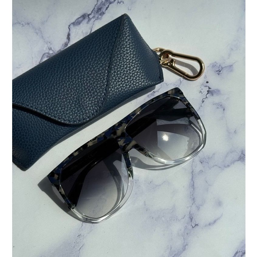 Loewe NEW Loewe LW40001F Filipa Sunglasses in Grey Blue Havana Size ONE SIZE - 1 Thumbnail