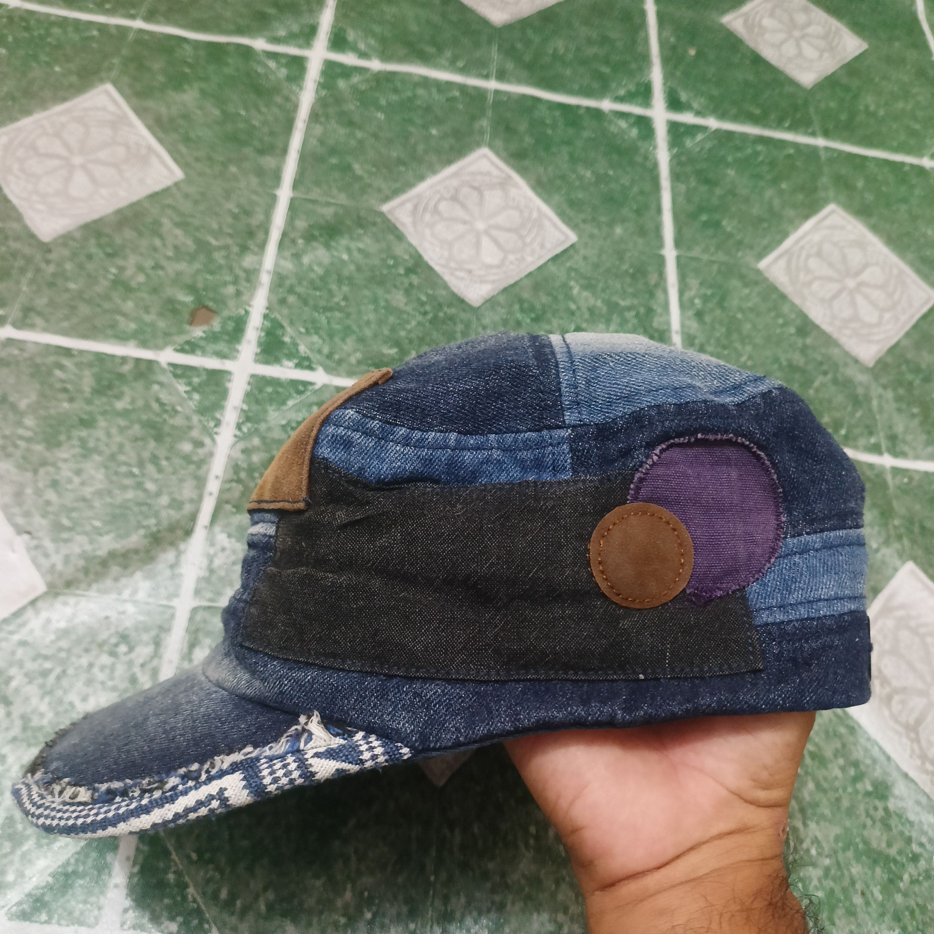 If Six Was Nine 💥Rare💥Insane Japan GRACE Denim Patchwork Military Design Size ONE SIZE - 2 Thumbnail