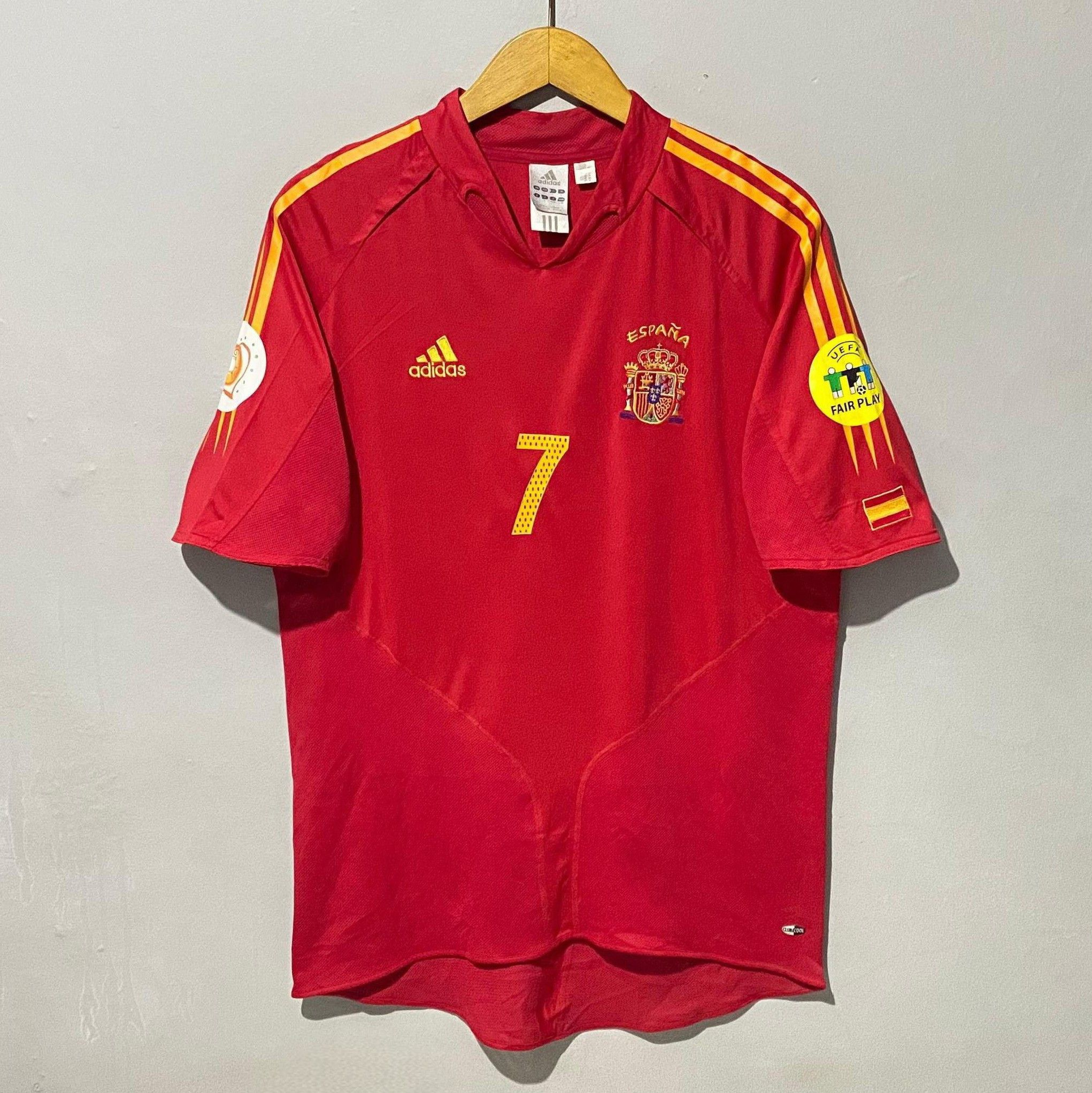 Adidas Spain Euro 2004 Home Jersey Raul Gonzalez Size US L / EU 52-54 / 3 - 1 Thumbnail