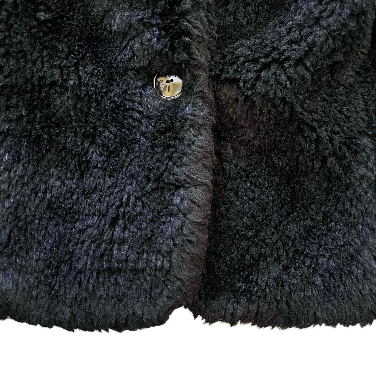 Betsey Johnson × Vintage Betsey Johnson 1990s Vintage Black Faux Fur Jacket Coat Size S / US 4 / IT 40 - 7 Thumbnail