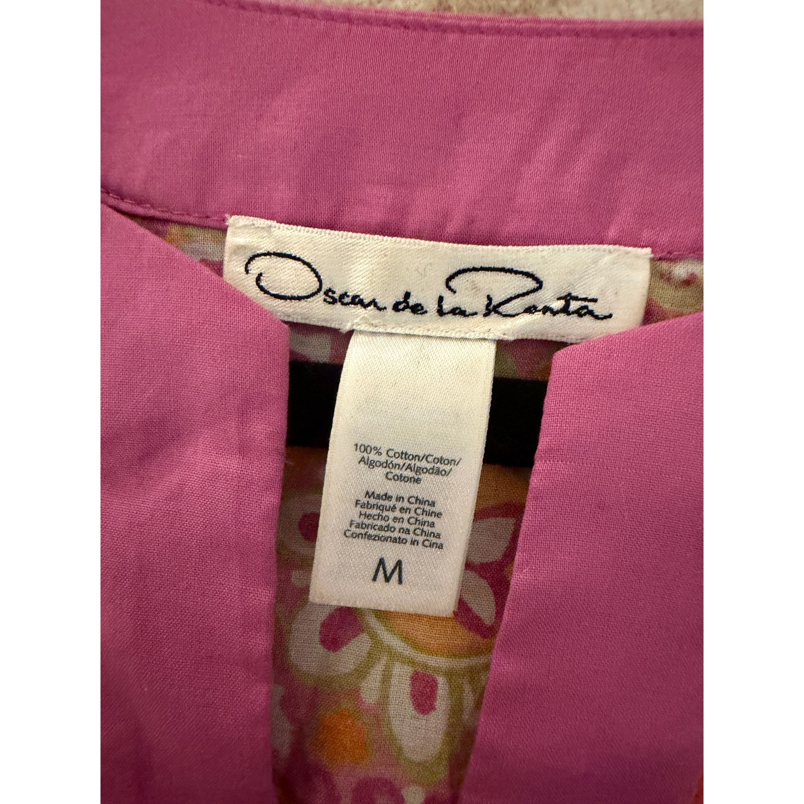 Oscar De La Renta Oscar de la Renta Cotton Multicolor Midi-Dress Size M / US 6-8 / IT 42-44 - 3 Thumbnail