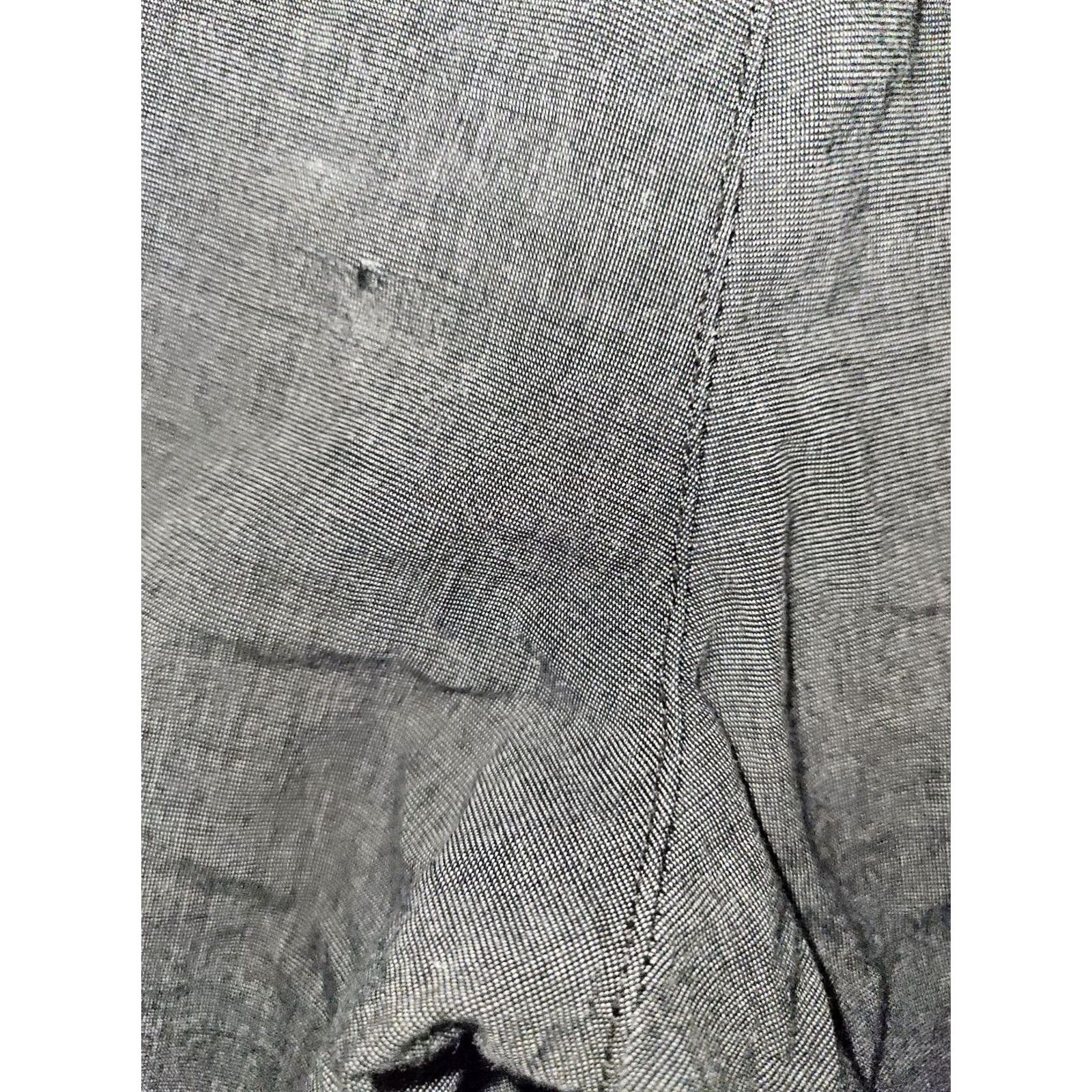 Calvin Klein Calvin Klein Cargo Shorts Mens 34 Gray Mid Rise Casual Workwear Cargo Pocket Flat Front Logo Zipper Button Cotton 10in Inseam Regular Mens Size US 34 / EU 50 - 8 Thumbnail