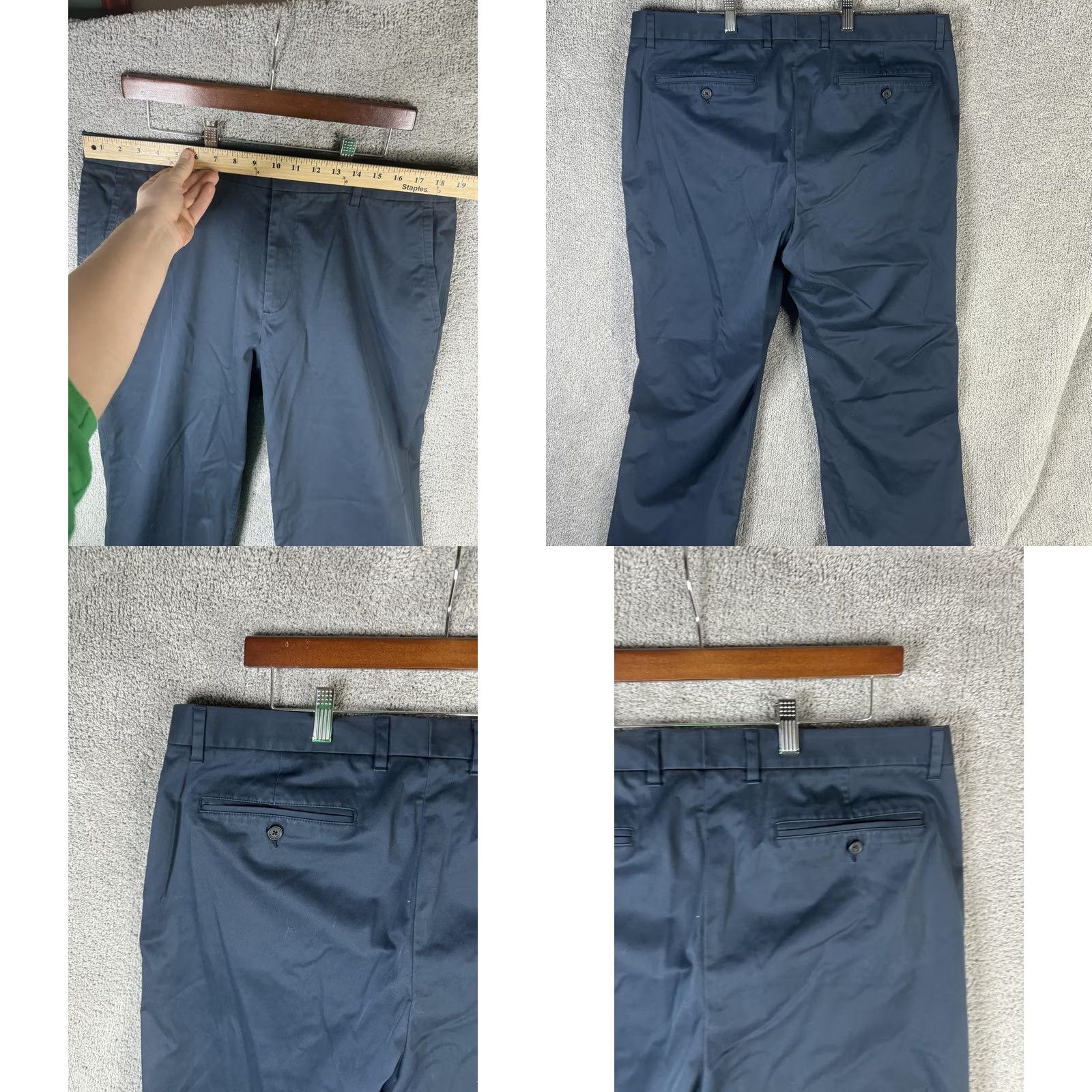 Bonobos Bonobos Pants Mens 38x32 Weekday Warrior Navy Blue Chino Flat Front Straight Leg Casual Dress Size US 38 / EU 54 - 9 Thumbnail