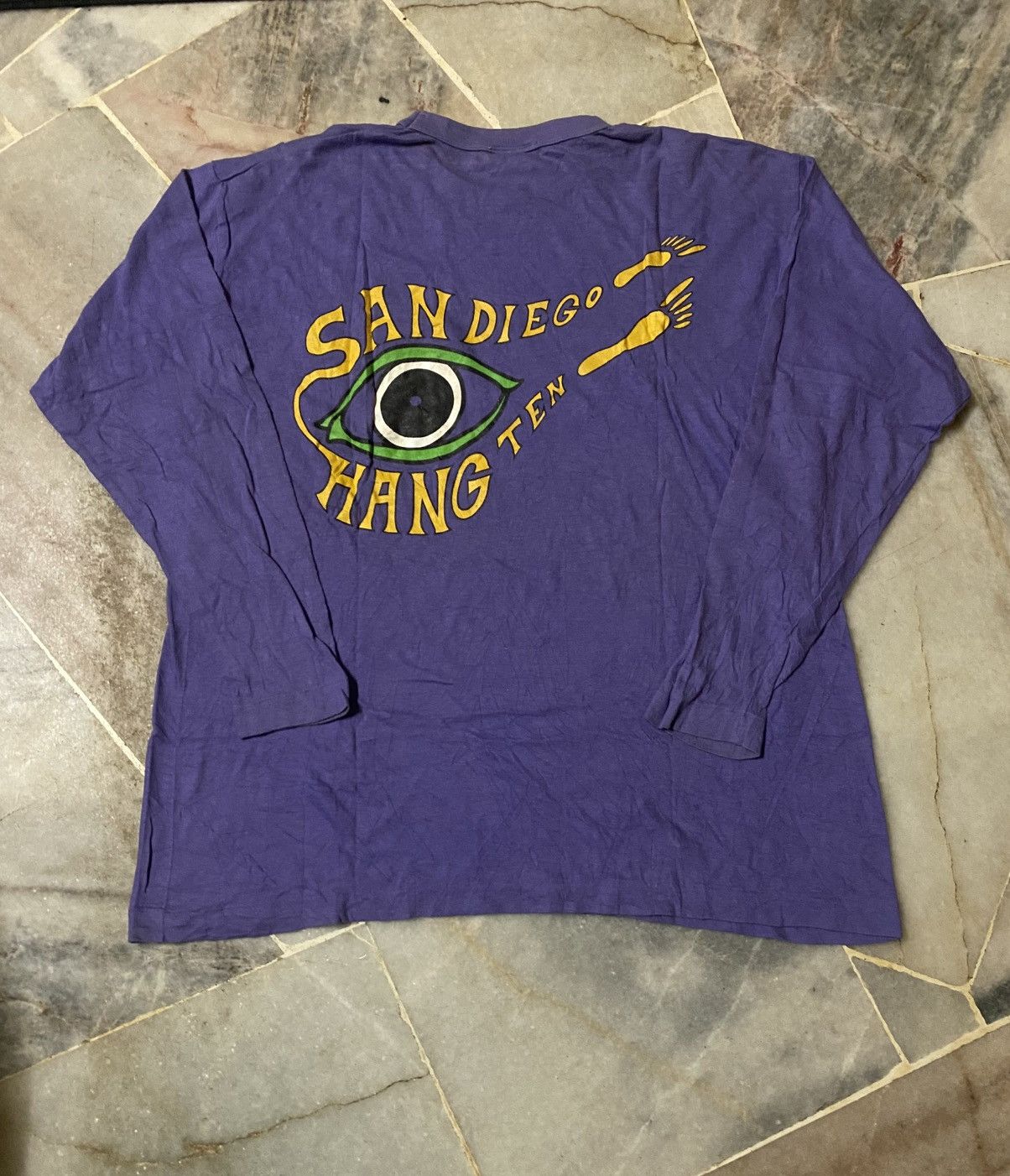 Vintage 90s Hang Ten San Diego Single Pocket L/S T Shirt