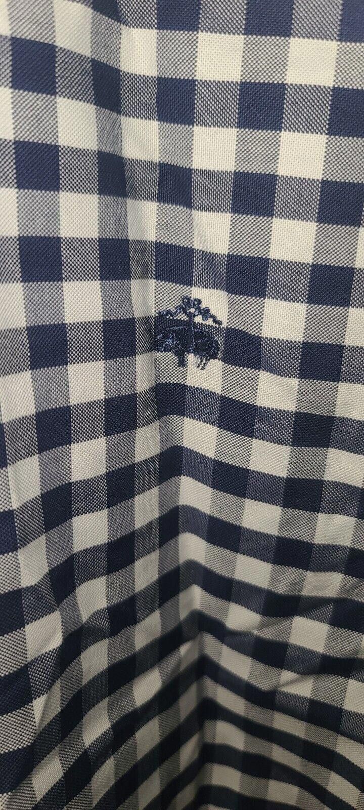 Brooks Brothers Brooks Brothers Men's Large L Blue Gingham Check Button Down Size 42R - 2 Thumbnail