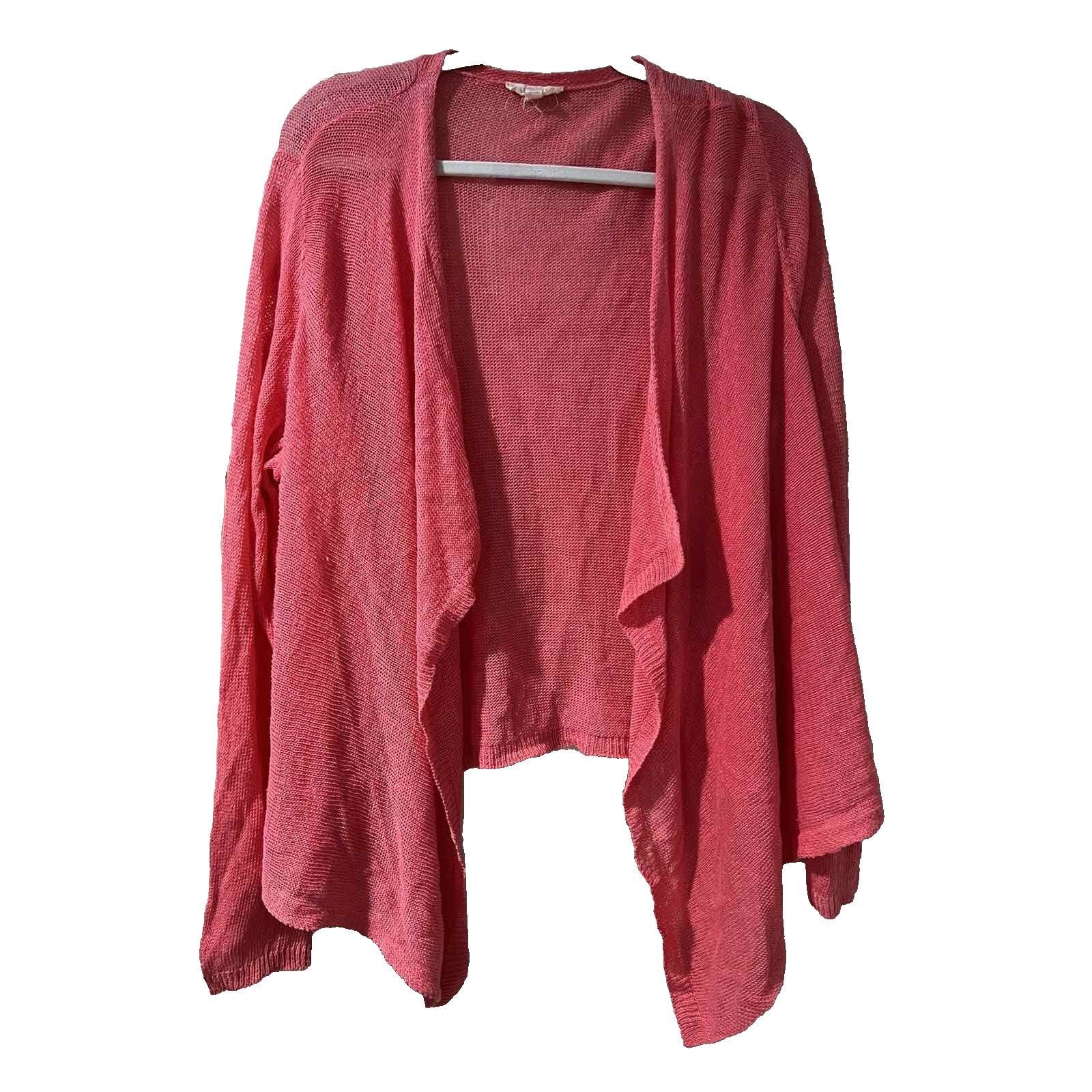 Eileen Fisher Eileen Fisher Organic Linen Cardigan Coral Size M A001378 Size M / US 6-8 / IT 42-44 - 2 Thumbnail