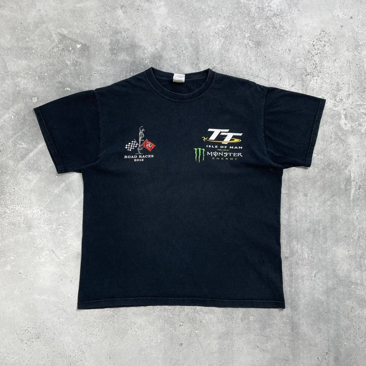 Isle Of Man TT Road Races 2012 Monster Energy T Shirt Faded