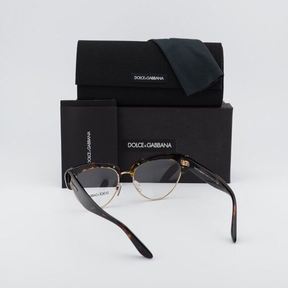 Dolce & Gabbana Dolce & Gabbana DG3247 502 Eyeglasses Cat Eye Havana 53mm Size ONE SIZE - 10 Thumbnail